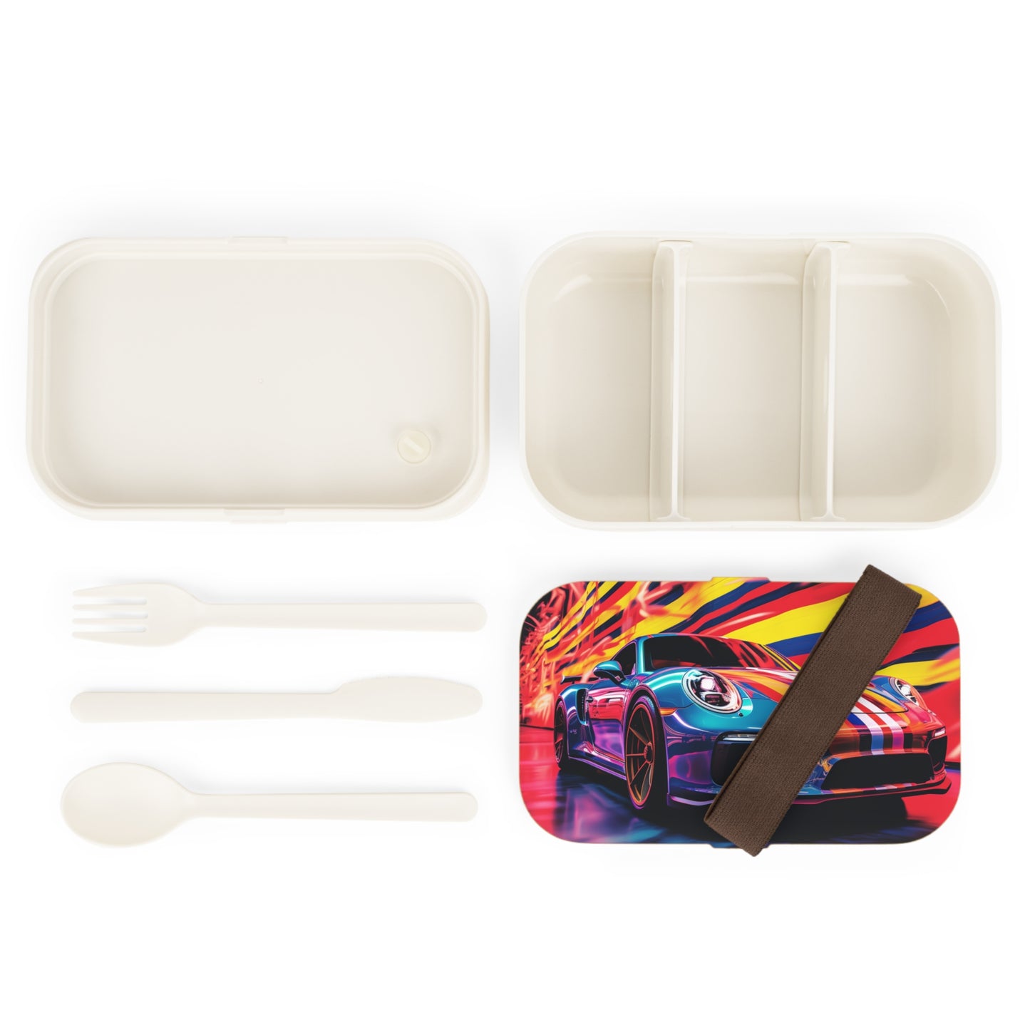 Bento Lunch Box Macro American Flag Porsche 2