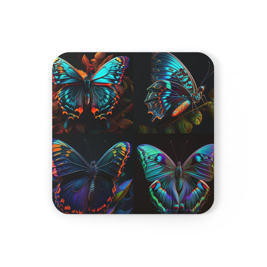 Corkwood Coaster Set Hue Neon Butterfly 5