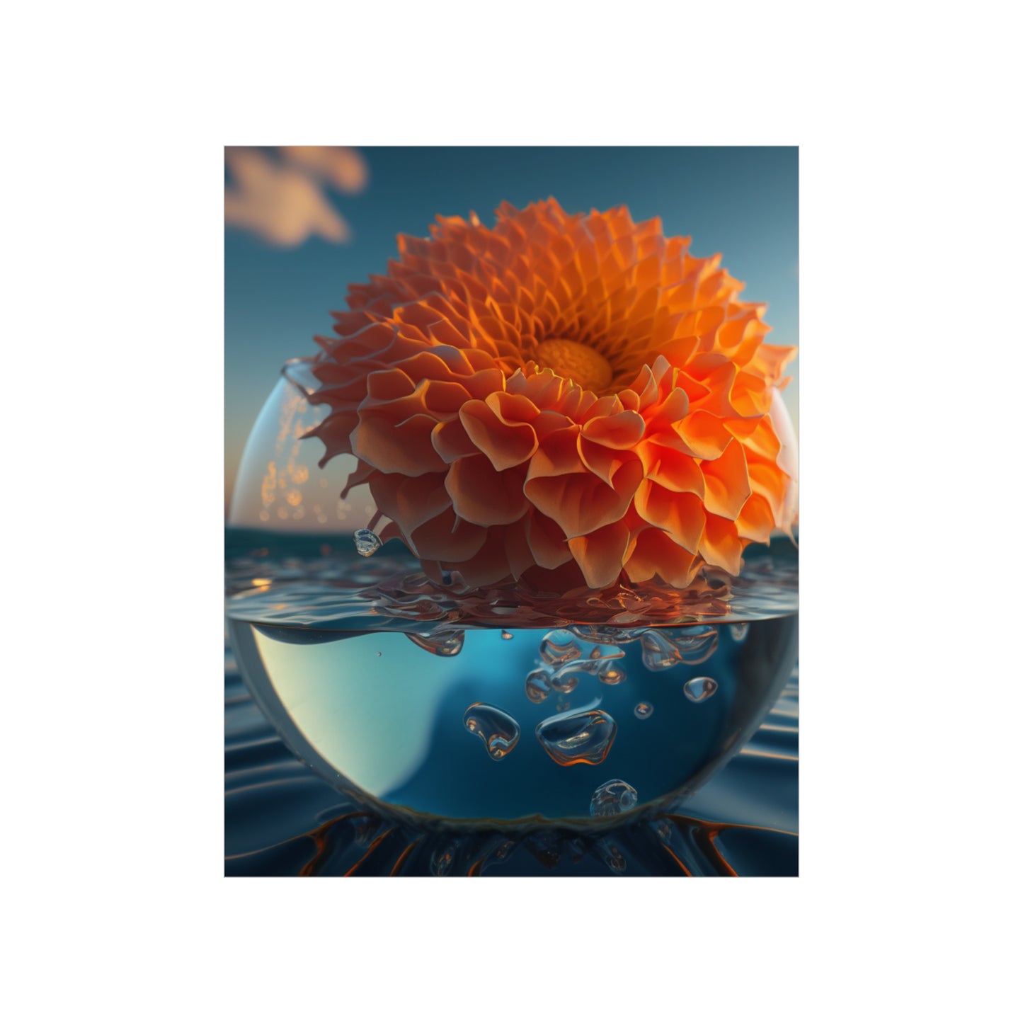 Premium Matte Vertical Posters Dahlia Orange 4