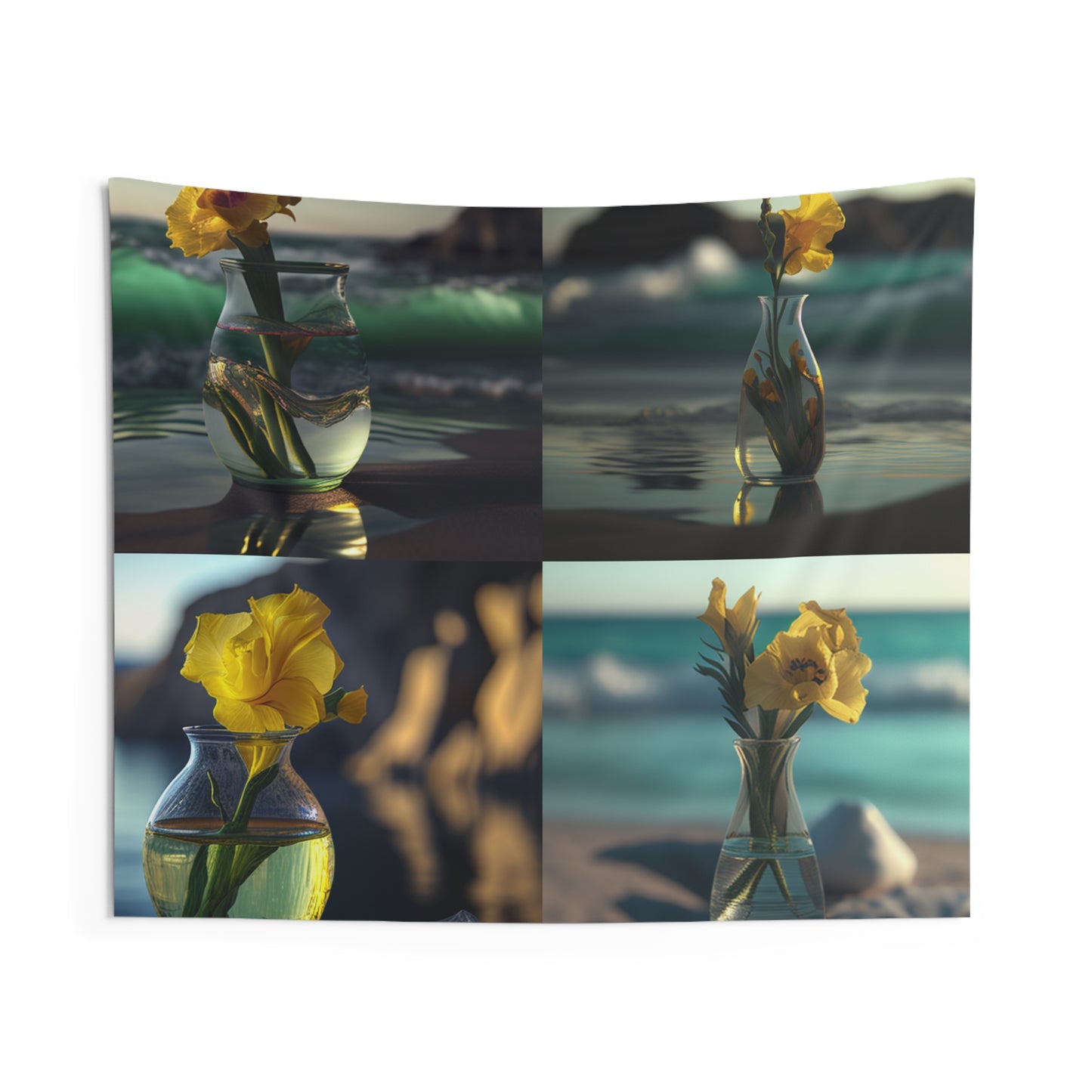 Indoor Wall Tapestries Yellow Gladiolus glass 5