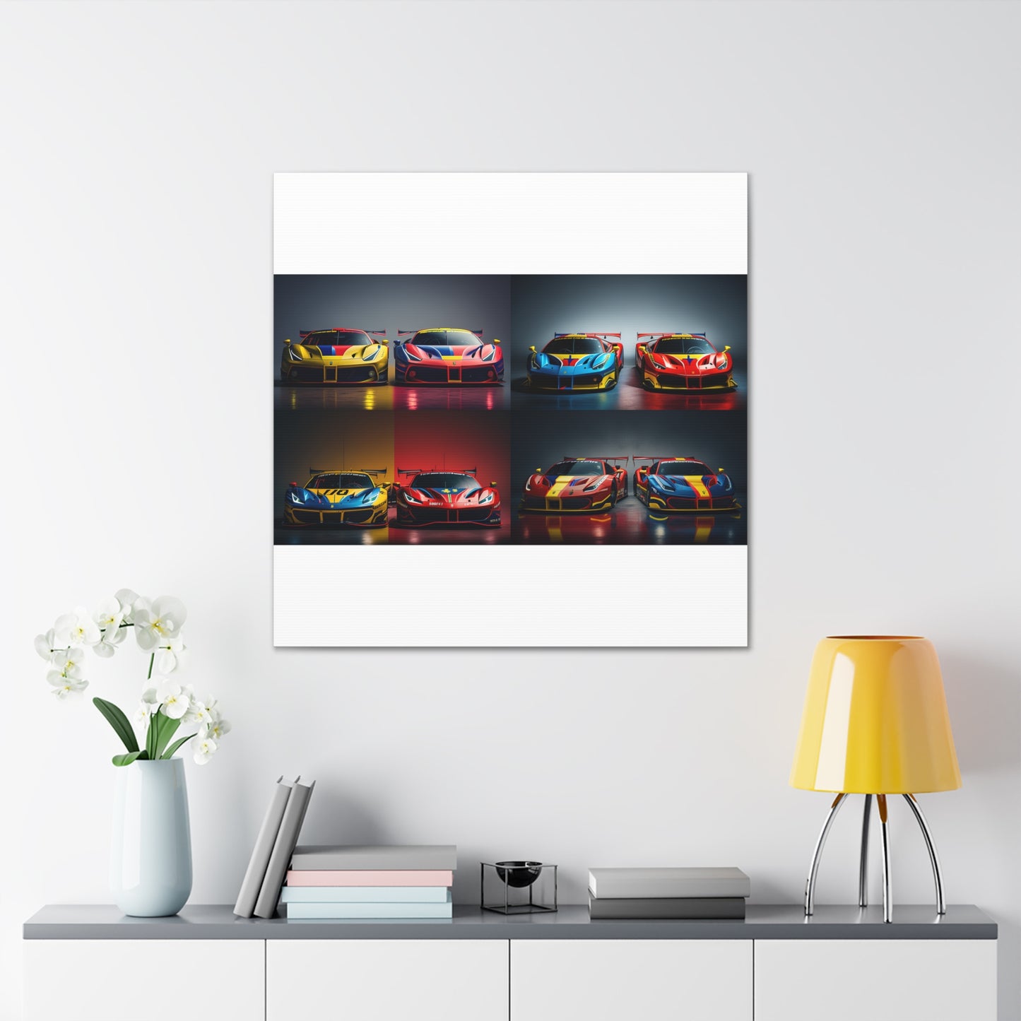 Canvas Gallery Wraps Ferrari Red Blue 5