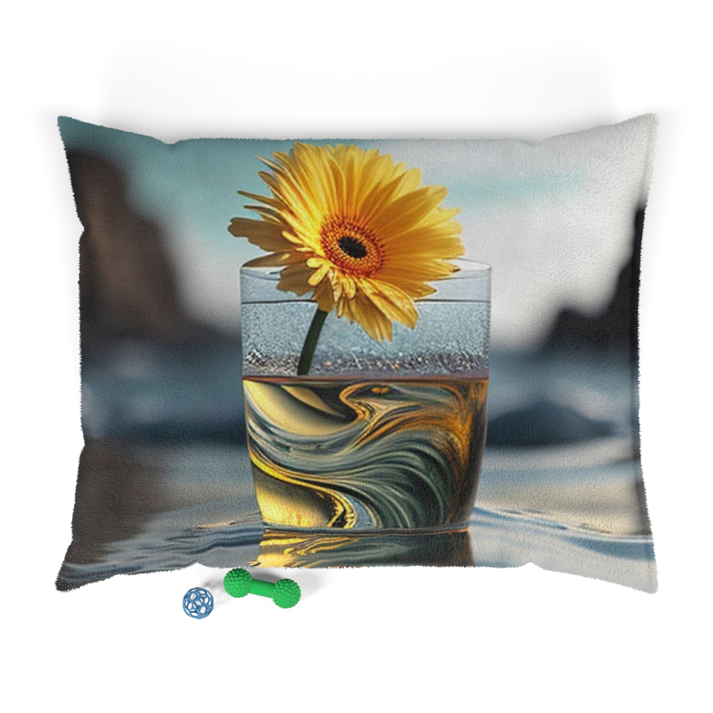 Pet Bed yello Gerbera glass 2