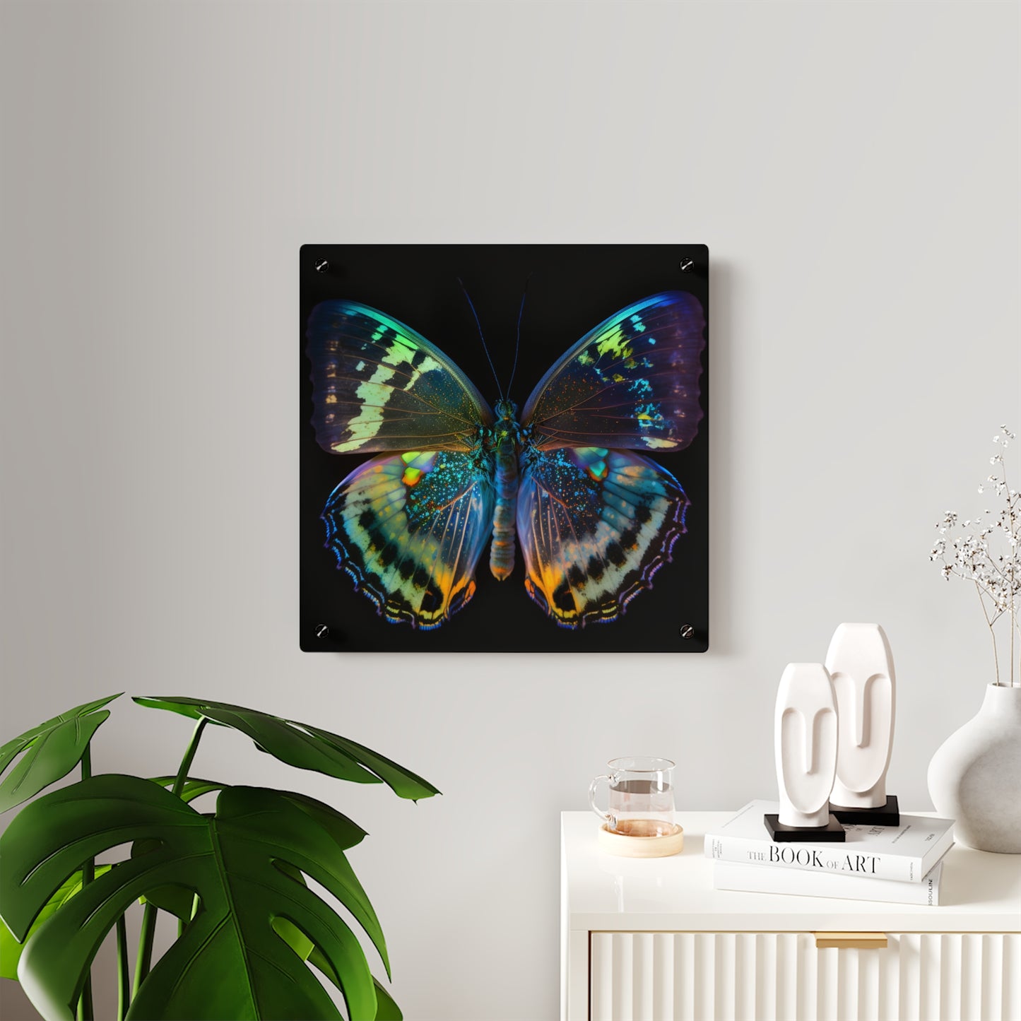 Acrylic Wall Art Panels Neon Butterfly Flair 4