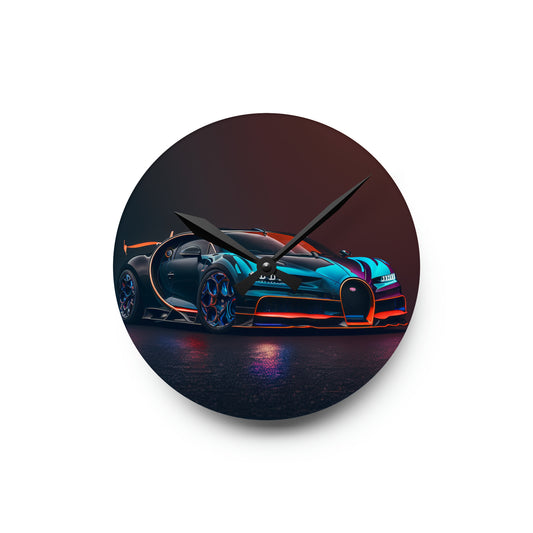 Acrylic Wall Clock Bugatti Chiron Super 1