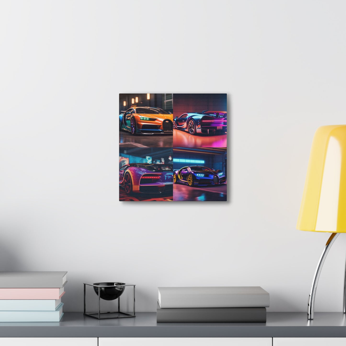 Canvas Gallery Wraps Hyper Bugatti Neon Chiron 5