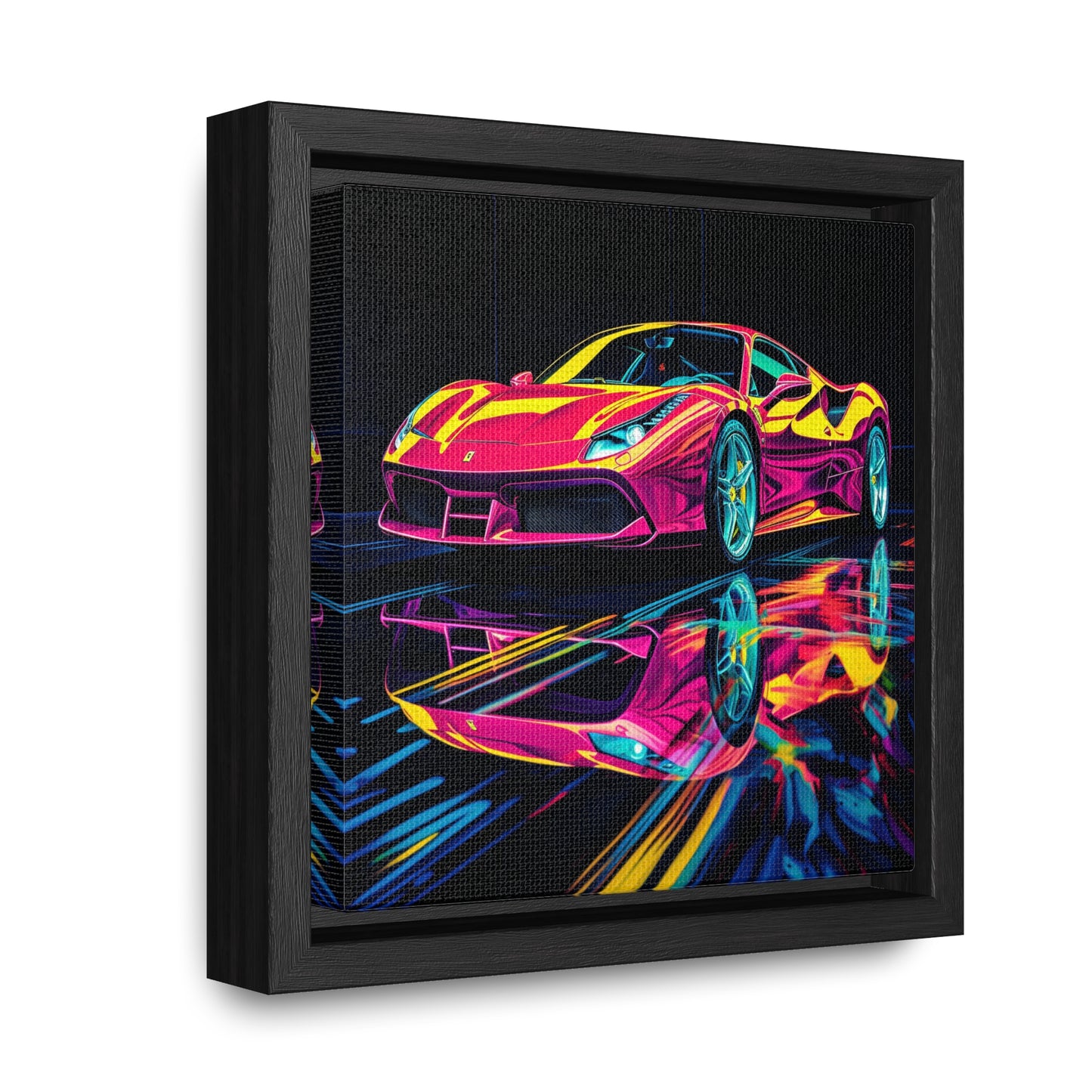 Gallery Canvas Wraps, Square Frame Pink Ferrari Macro 1