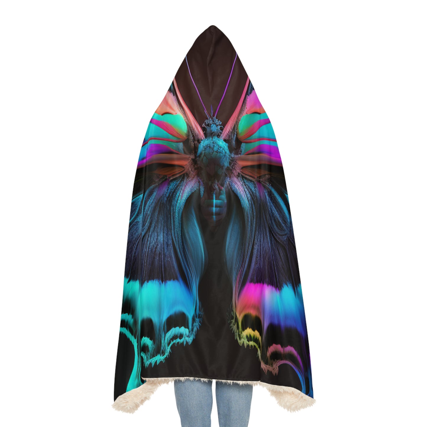 Snuggle Hooded Blanket Raw Florescent Glow 1