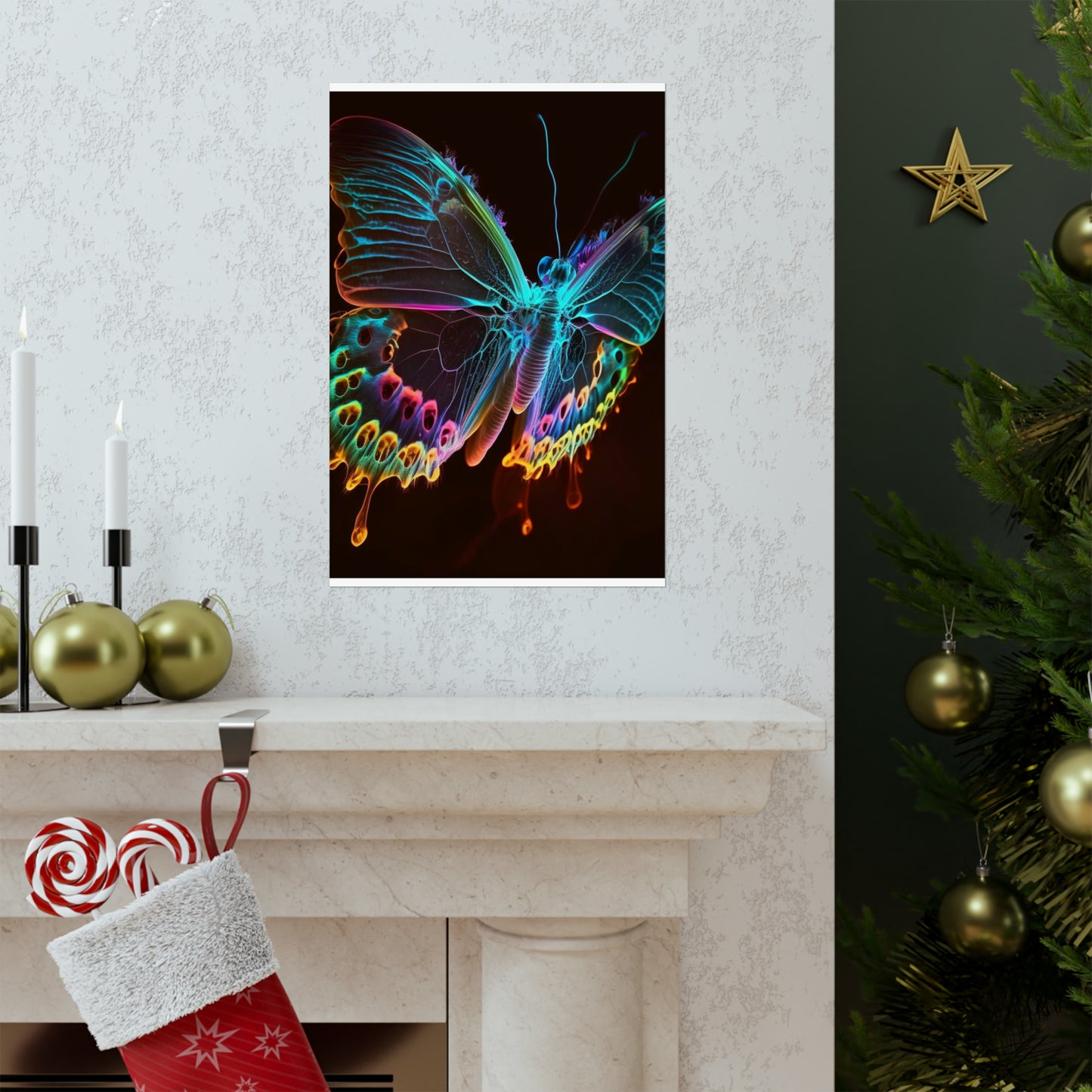 Premium Matte Vertical Posters Thermal Butterfly 2