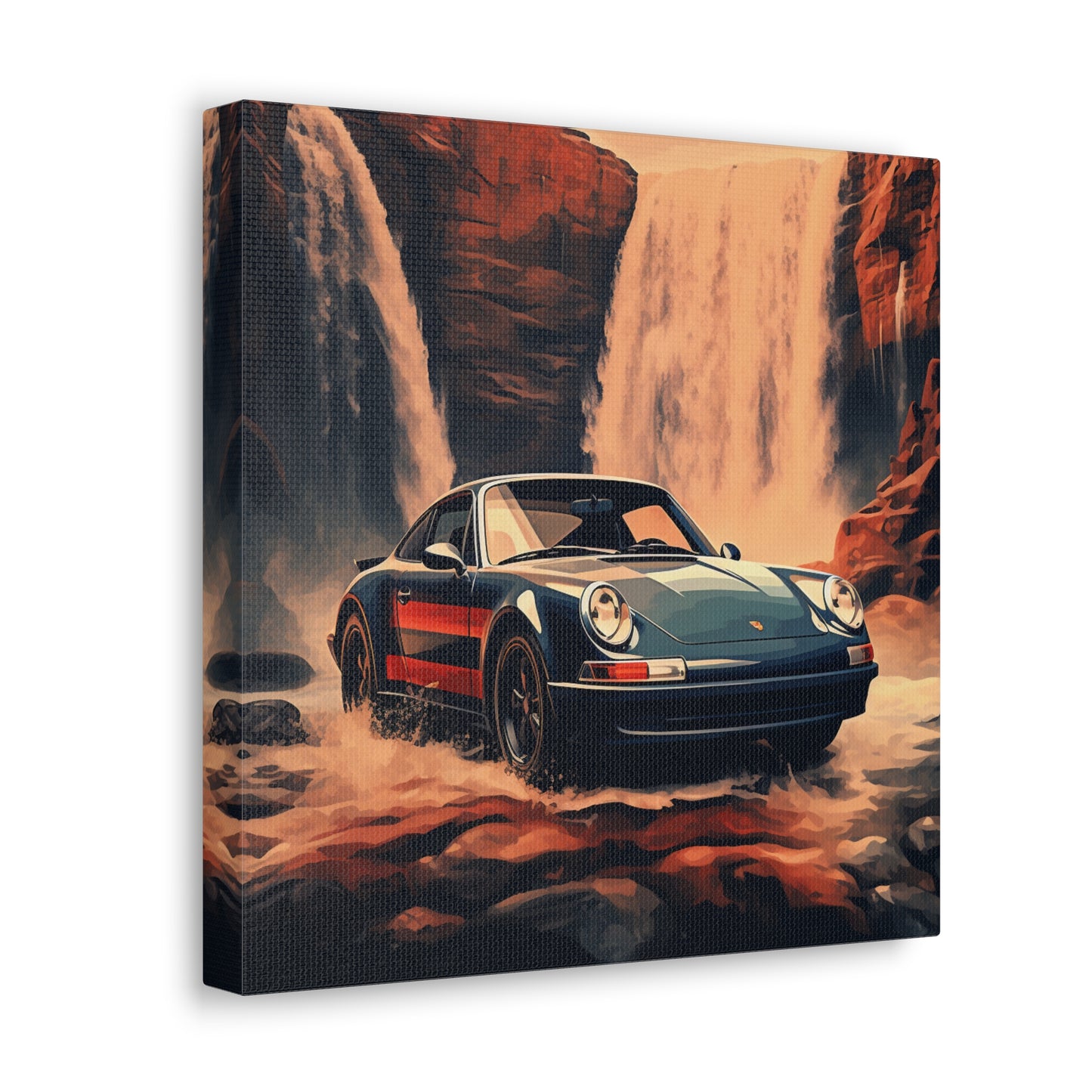 Canvas Gallery Wraps American Flag Porsche Abstract 3