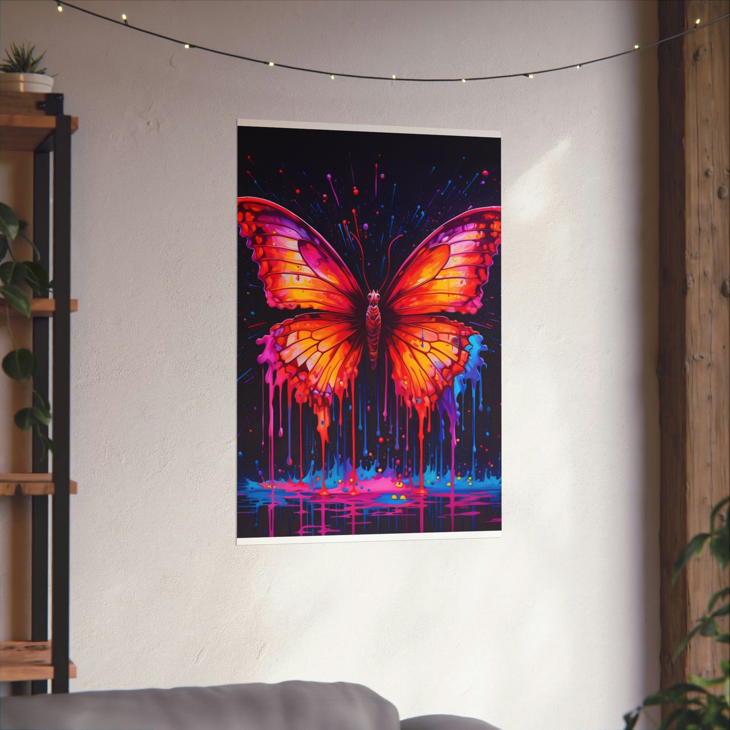 Premium Matte Vertical Posters Pink Butterfly Flair 4