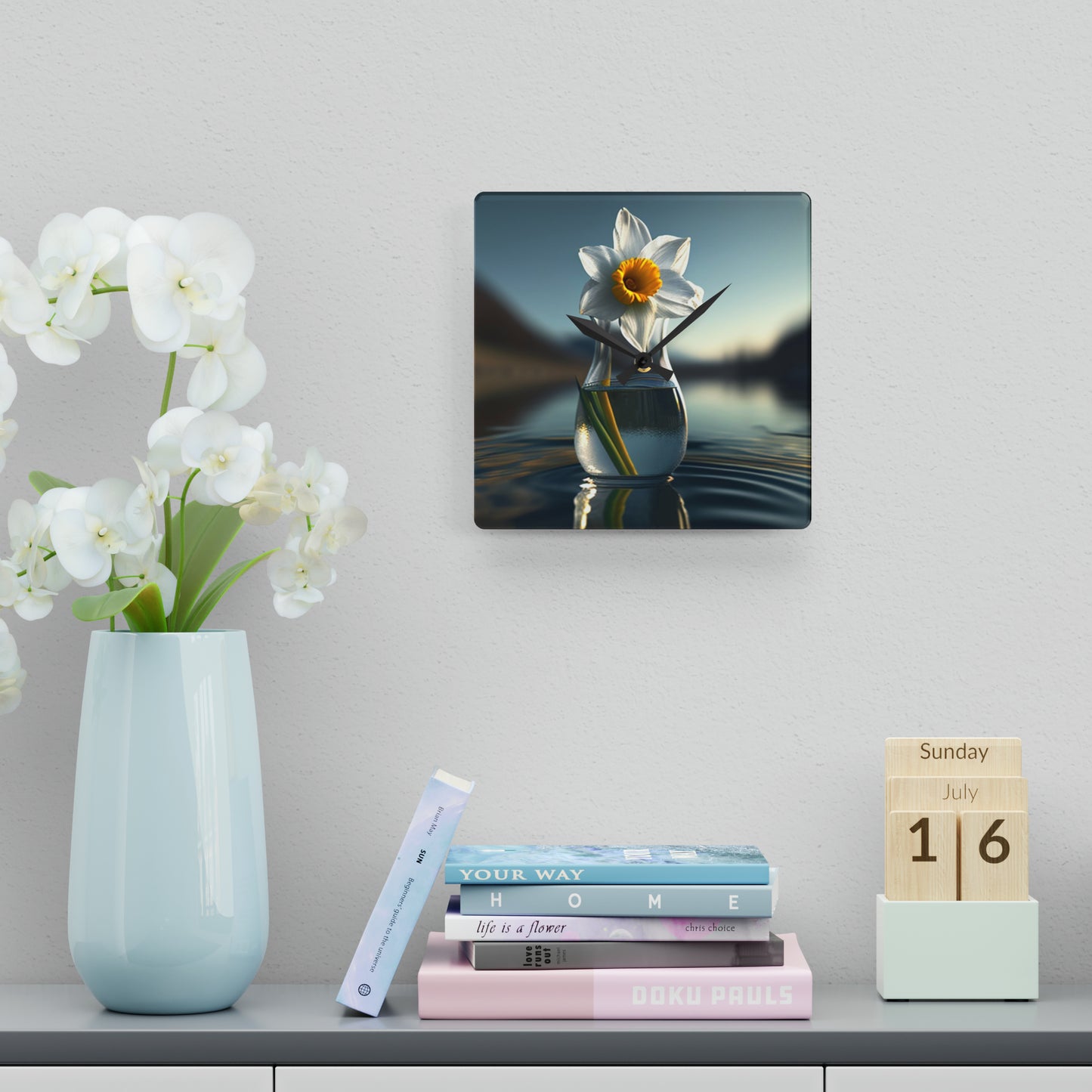 Acrylic Wall Clock Daffodil 3