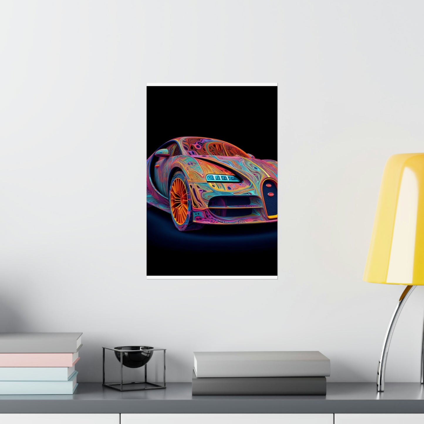 Premium Matte Vertical Posters Bugatti Abstract Concept 1