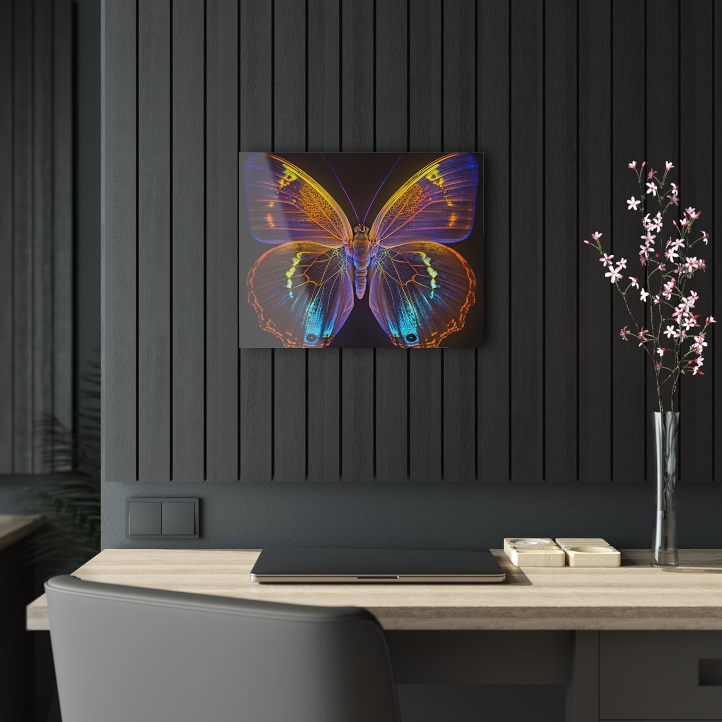 Acrylic Prints Neon Butterfly Flair 2