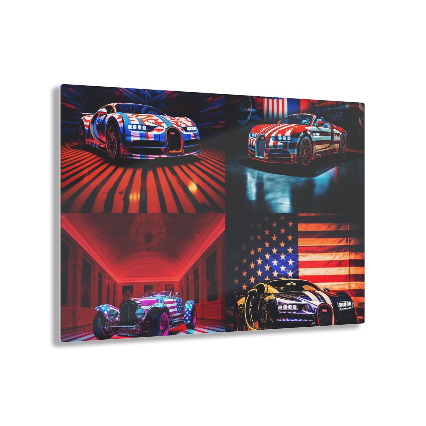 Acrylic Prints Macro Bugatti American Flag 5