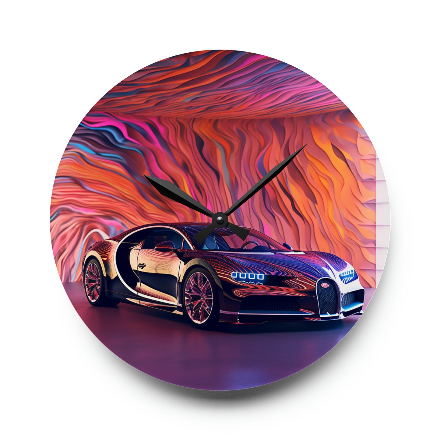 Acrylic Wall Clock Bugatti Abstract Flair 4