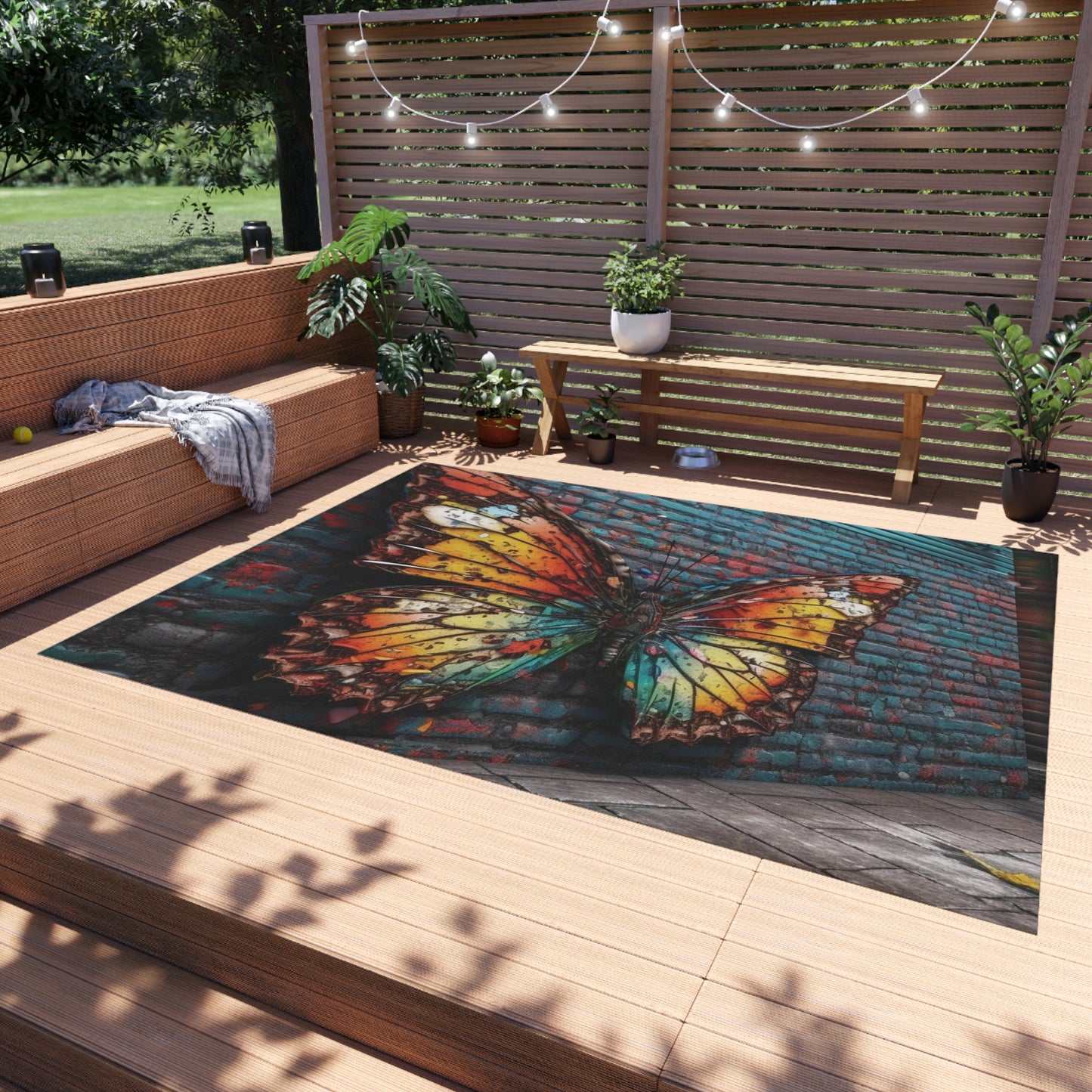 Outdoor Rug  Liquid Street Butterfly 2