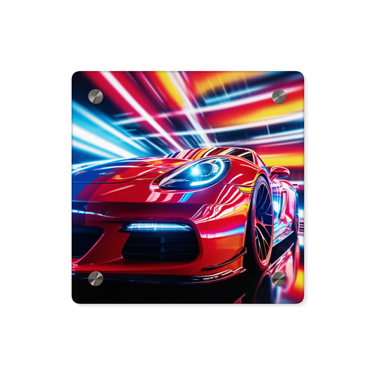 Acrylic Wall Art Panels Macro Flag Ferrari 1