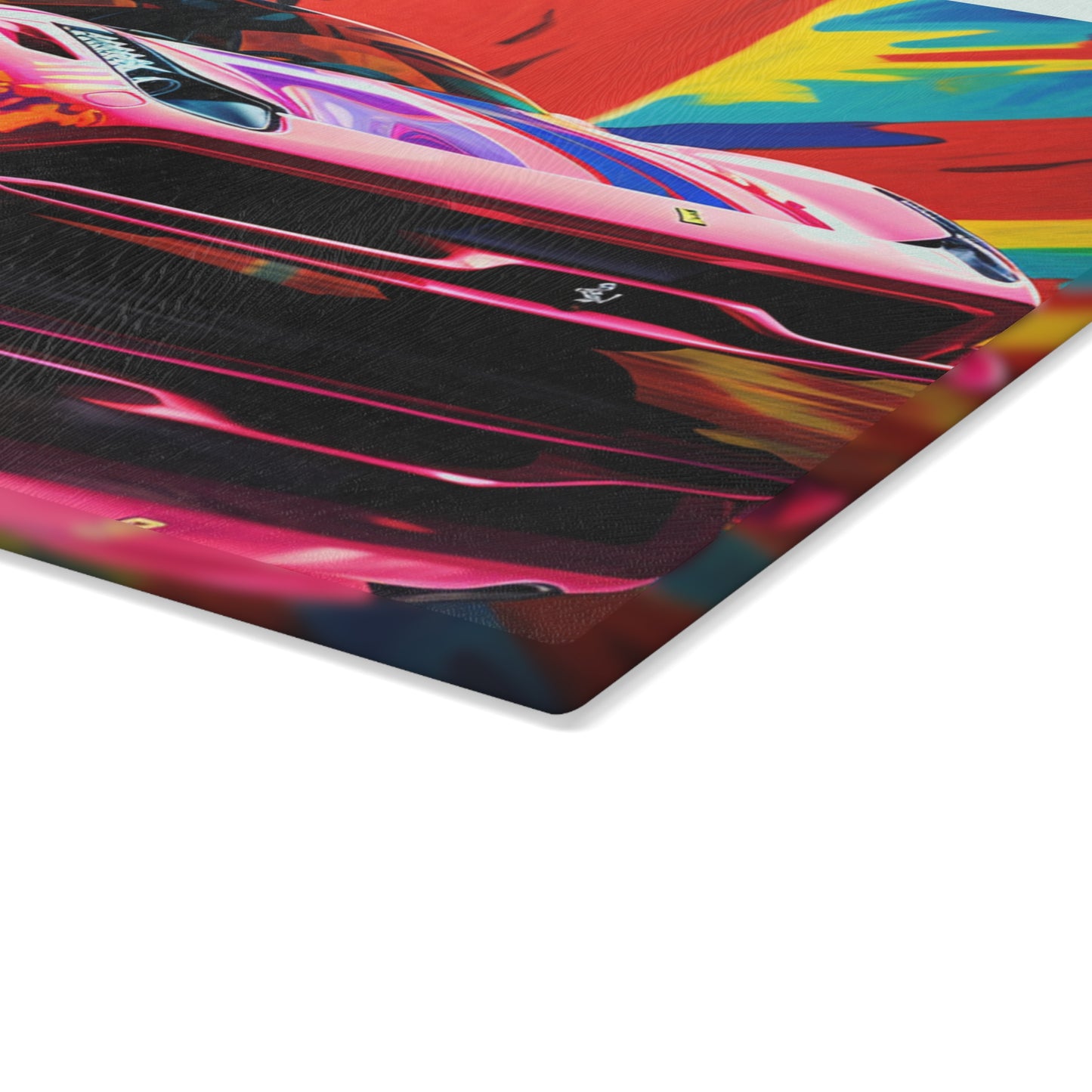 Glass Cutting Board Hyper Colorfull Ferrari 3