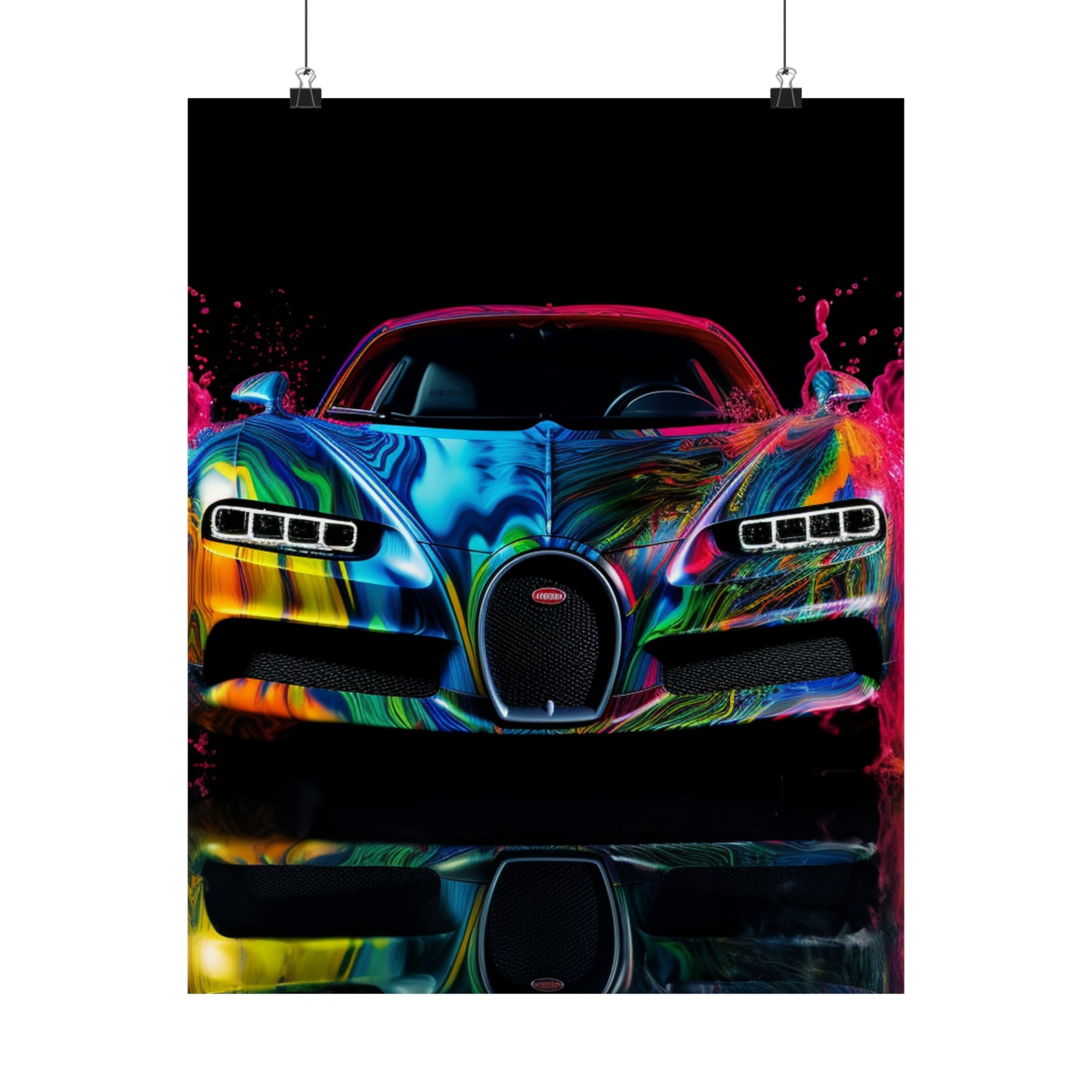 Premium Matte Vertical Posters Bugatti Water 4