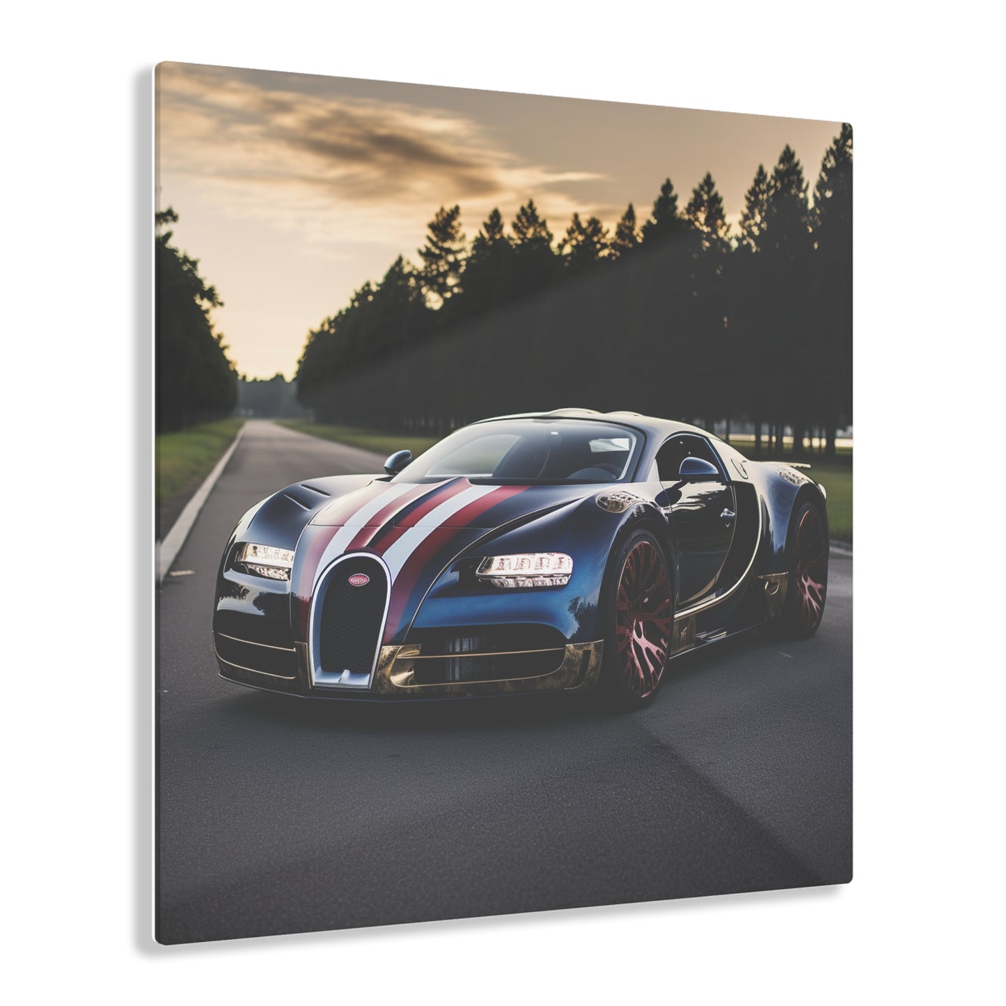 Acrylic Prints Bugatti Flag American 1