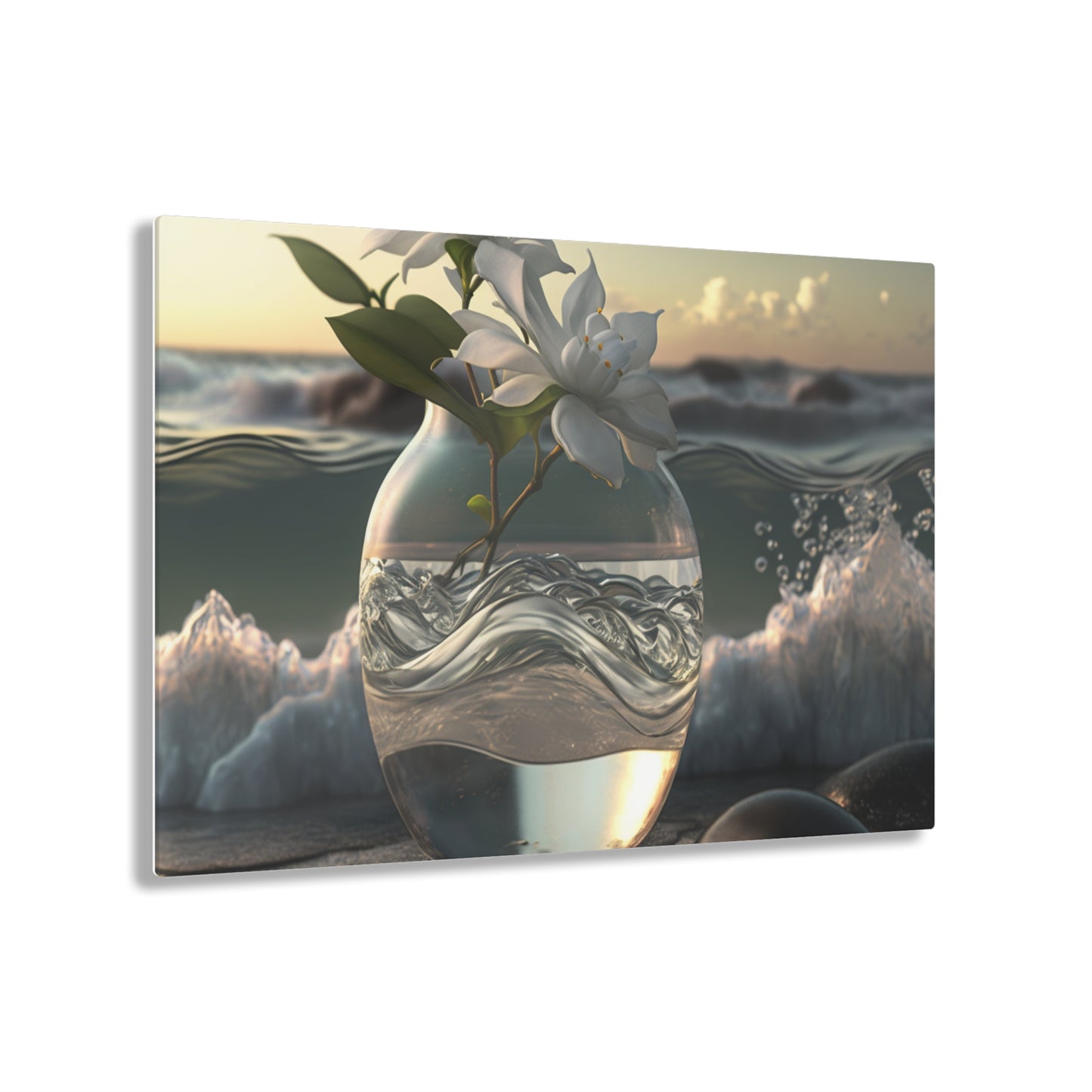 Acrylic Prints Jasmine glass vase 2