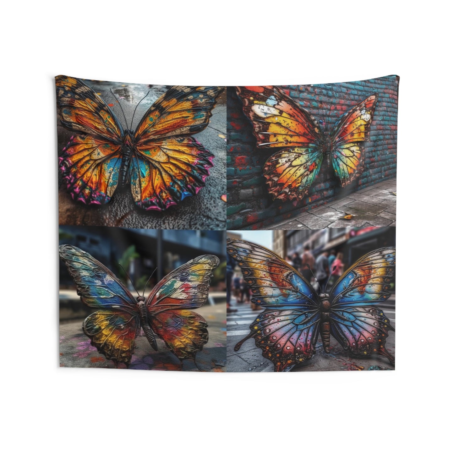 Indoor Wall Tapestries Liquid Street Butterfly 5