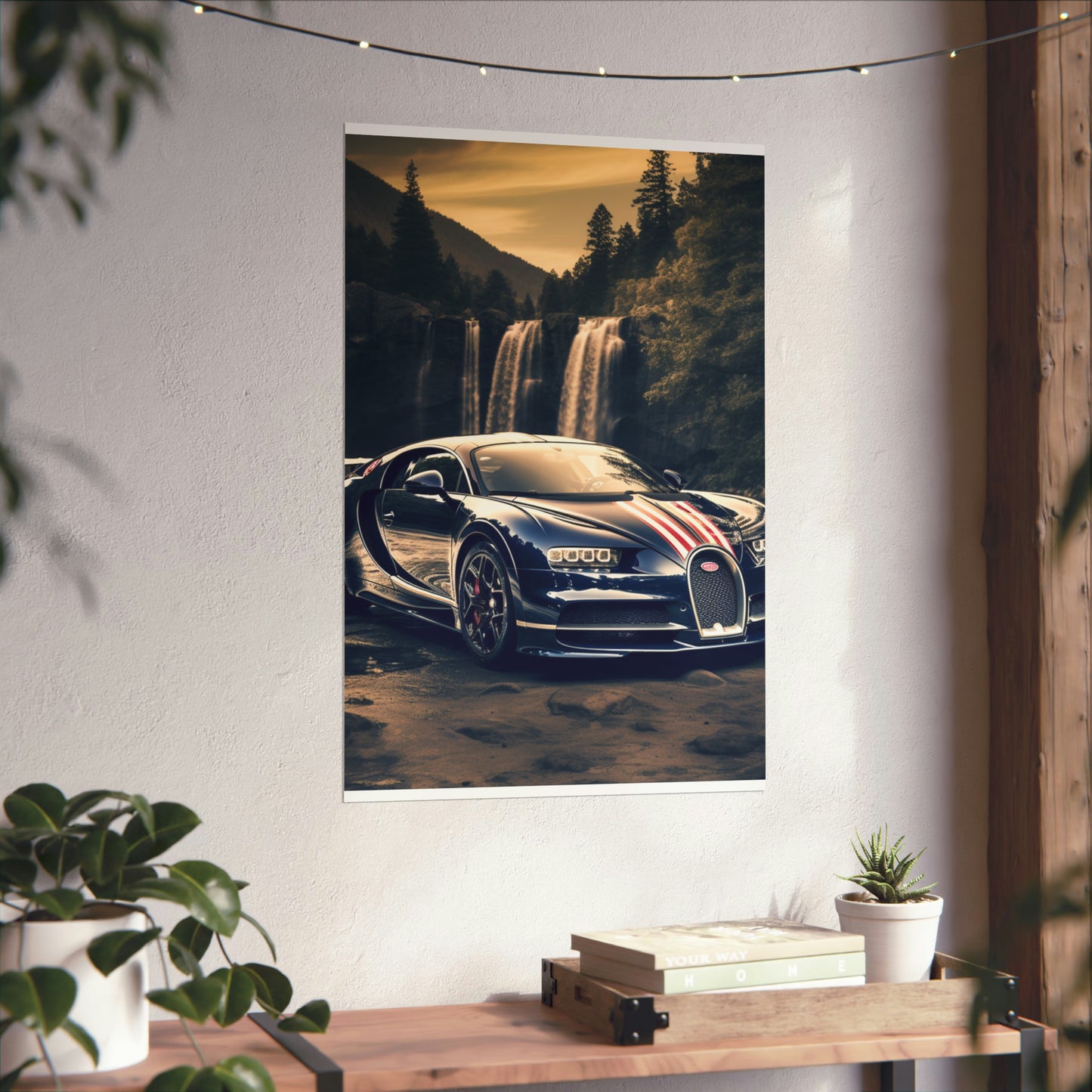 Premium Matte Vertical Posters Bugatti Waterfall 2