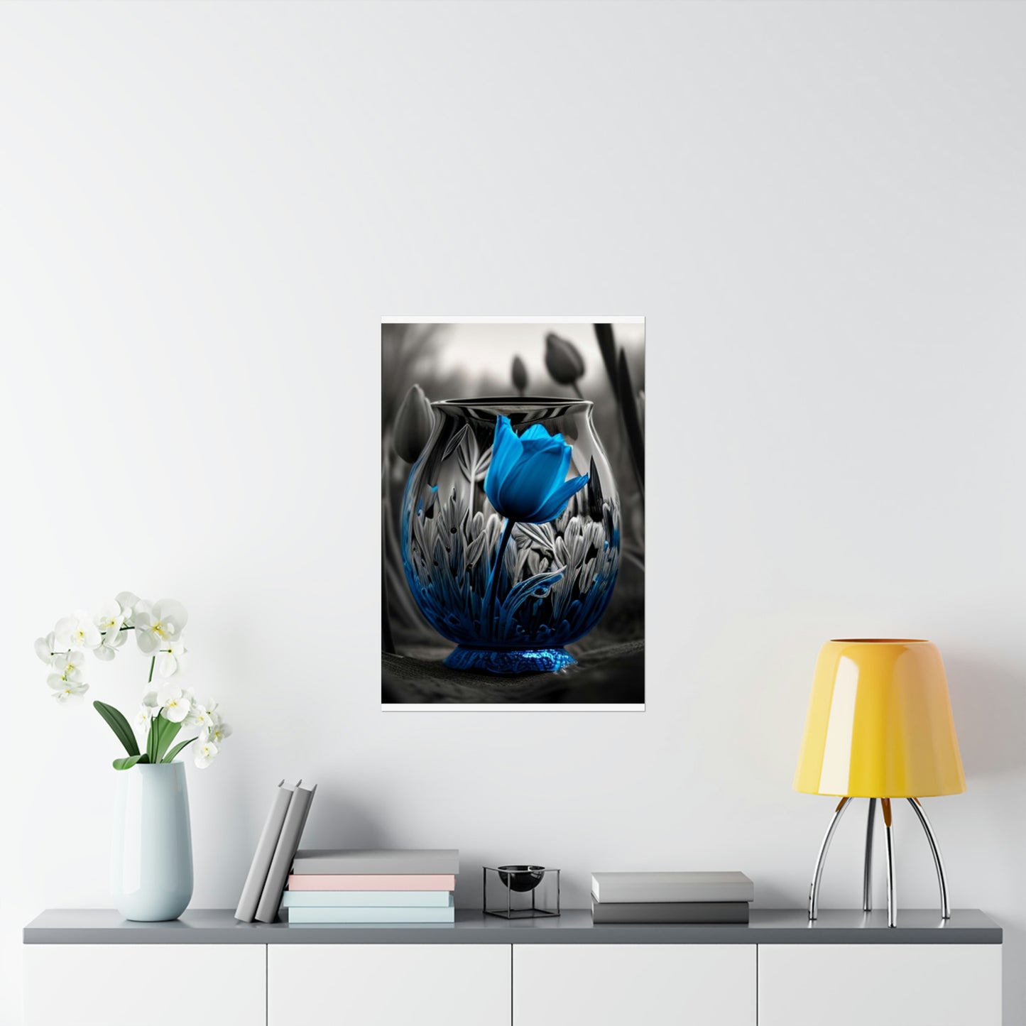 Premium Matte Vertical Posters Tulip Blue 1