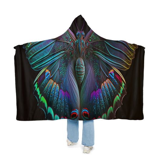 Snuggle Hooded Blanket Hue Neon Butterfly 4