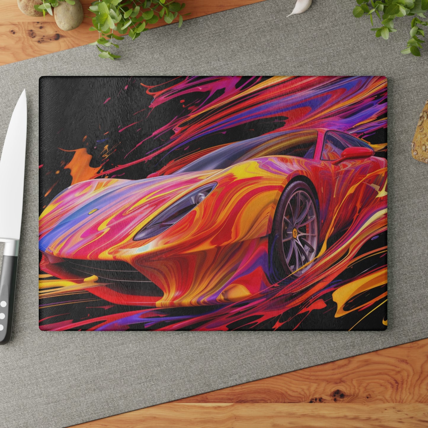 Glass Cutting Board Ferrari Water Fusion 2