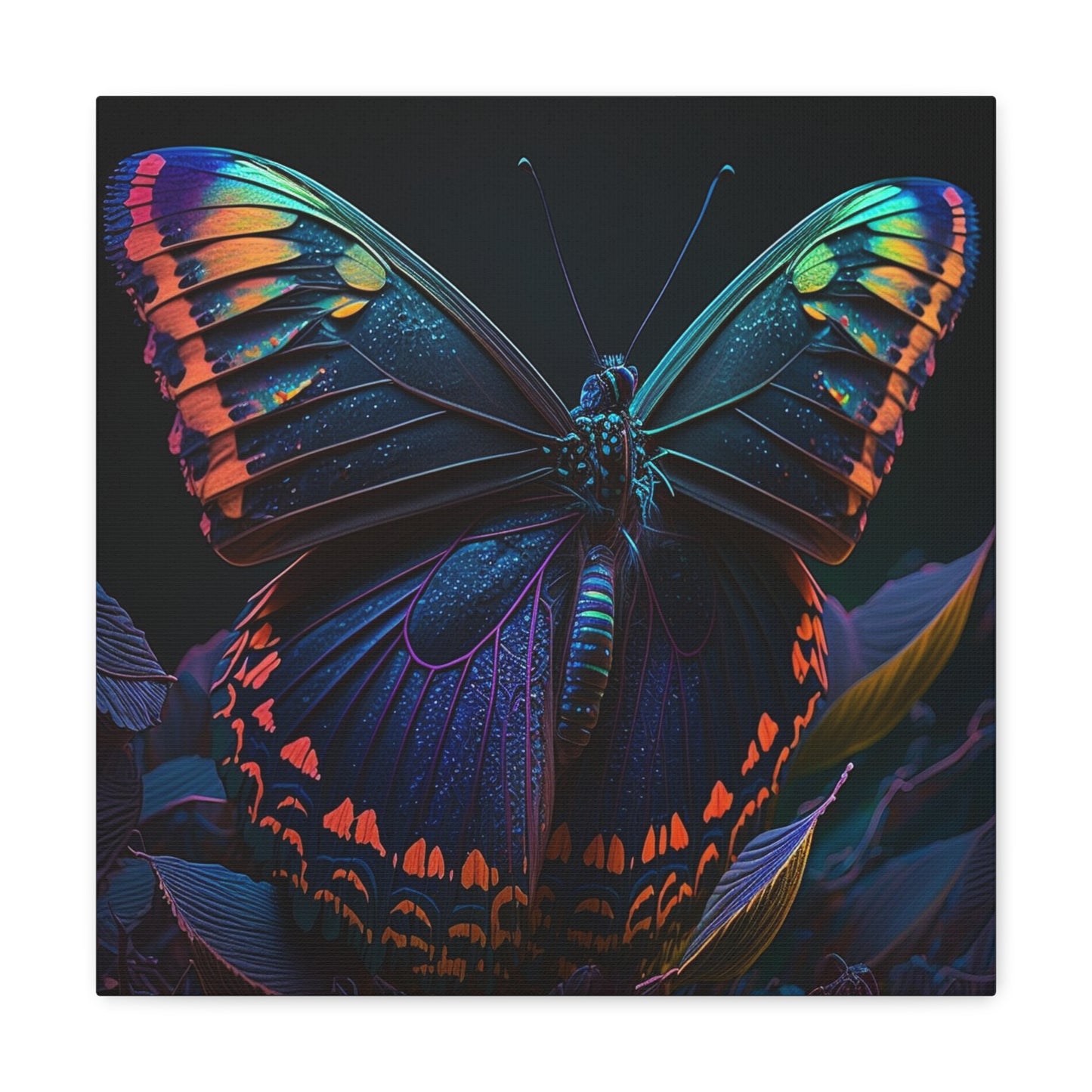 Canvas Gallery Wraps Hue Neon Butterfly 3