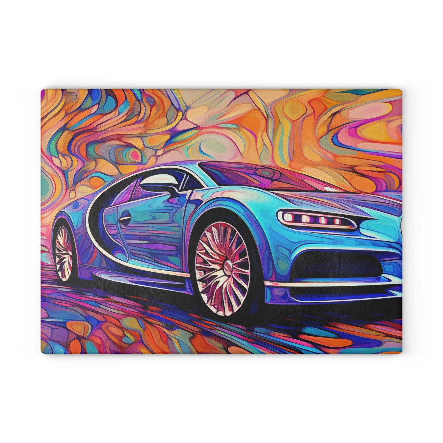 Glass Cutting Board Bugatti Abstract Concept 3