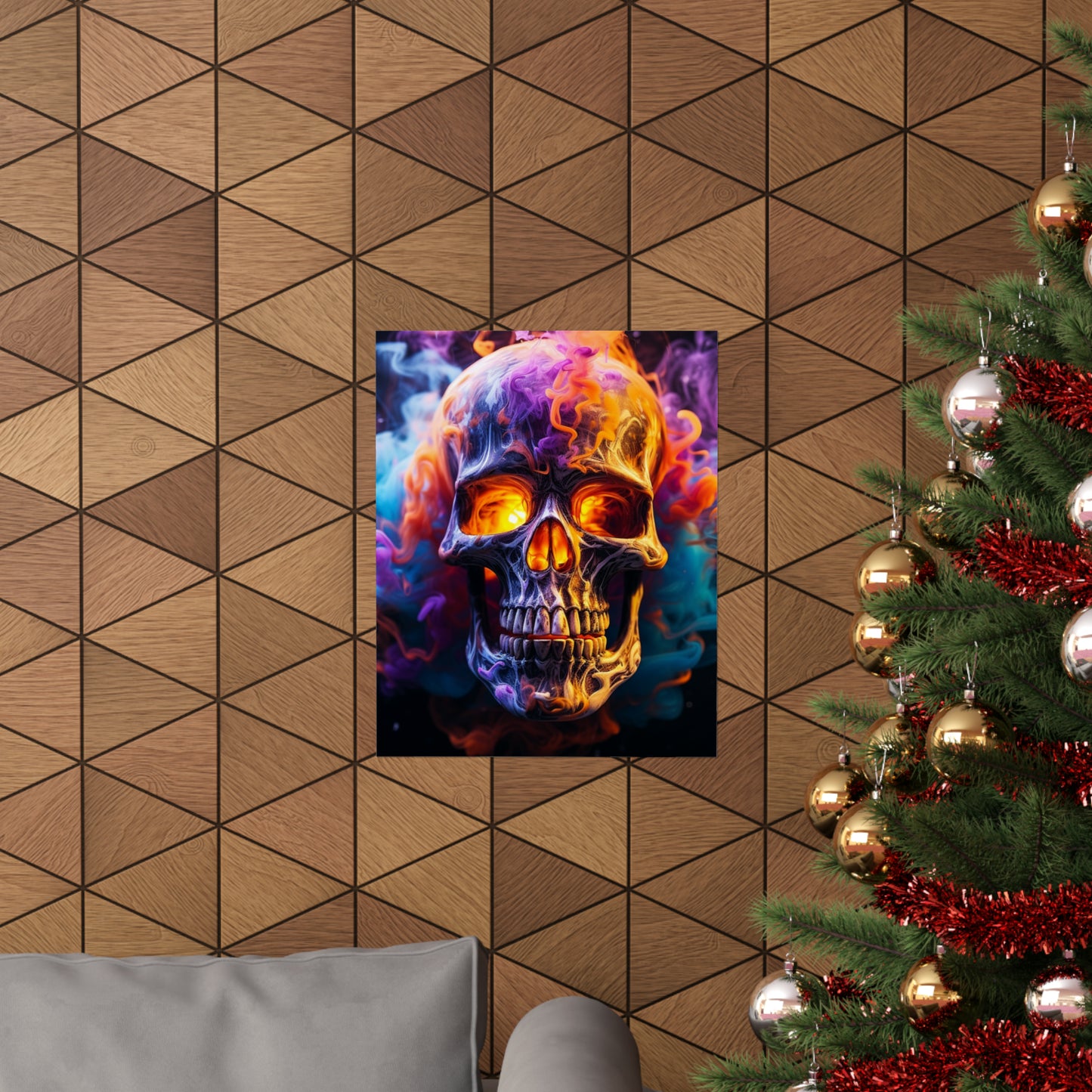 Premium Matte Vertical Posters Macro Skull 2