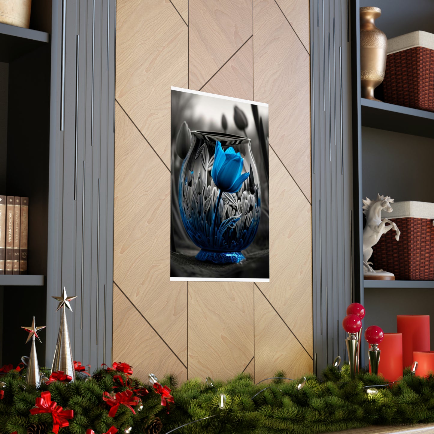 Premium Matte Vertical Posters Tulip Blue 1