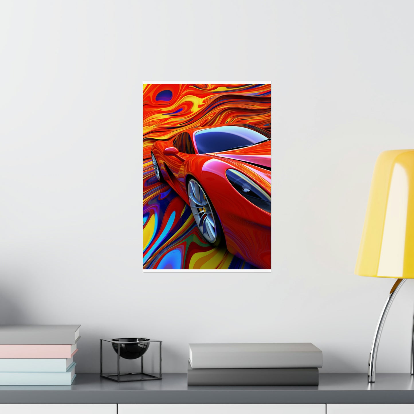 Premium Matte Vertical Posters Ferrari Water Fusion 4