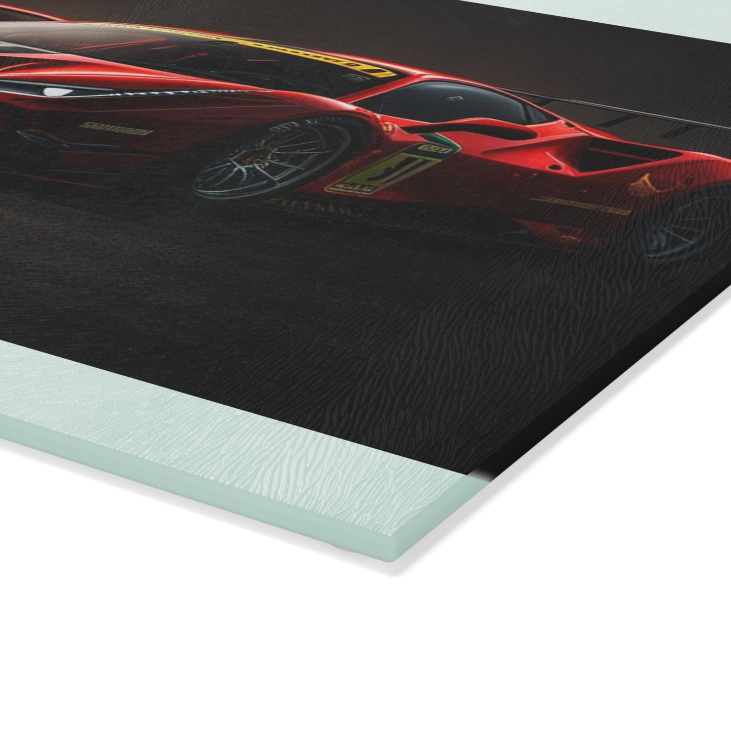 Glass Cutting Board Ferrari Red 4