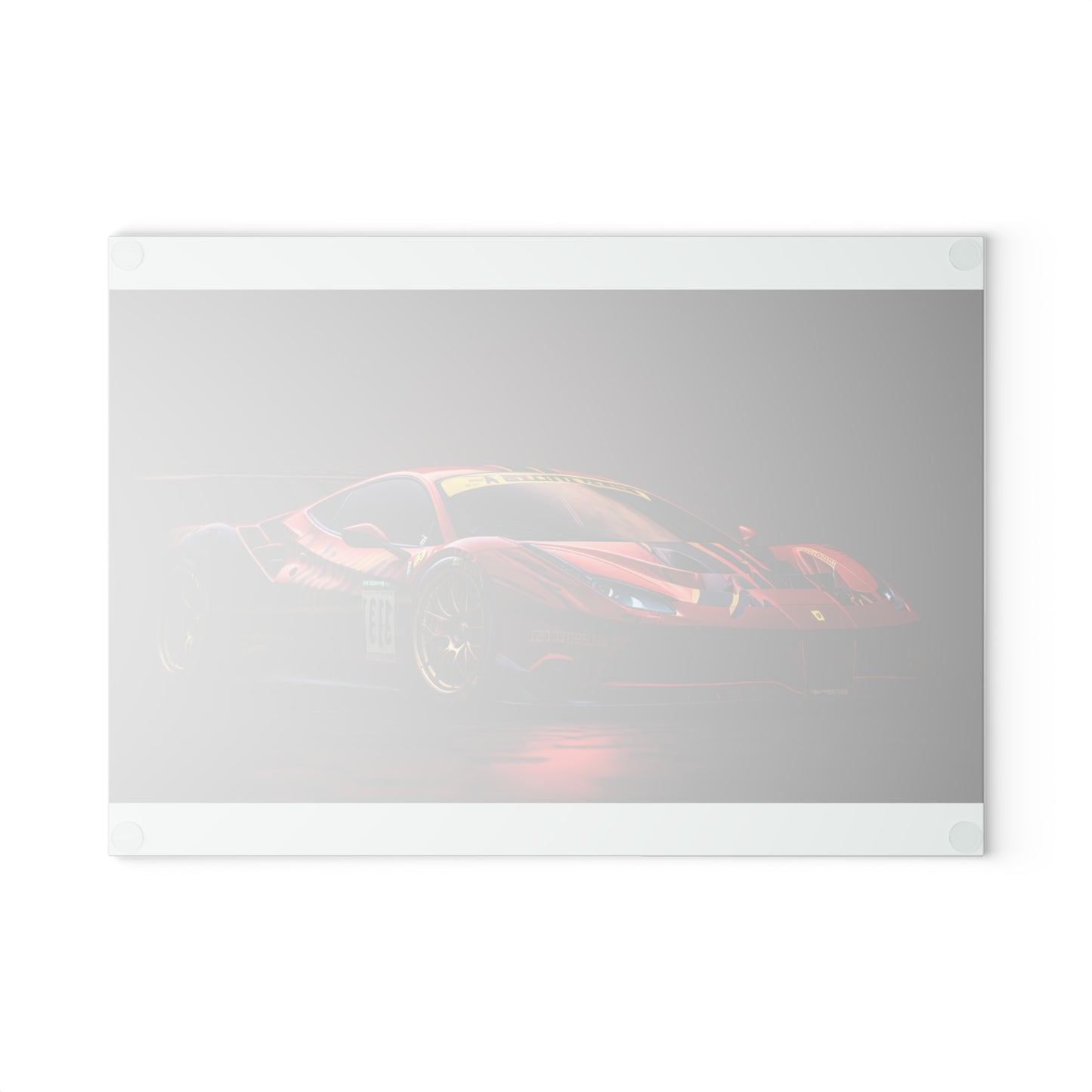 Glass Cutting Board Ferrari Red 1