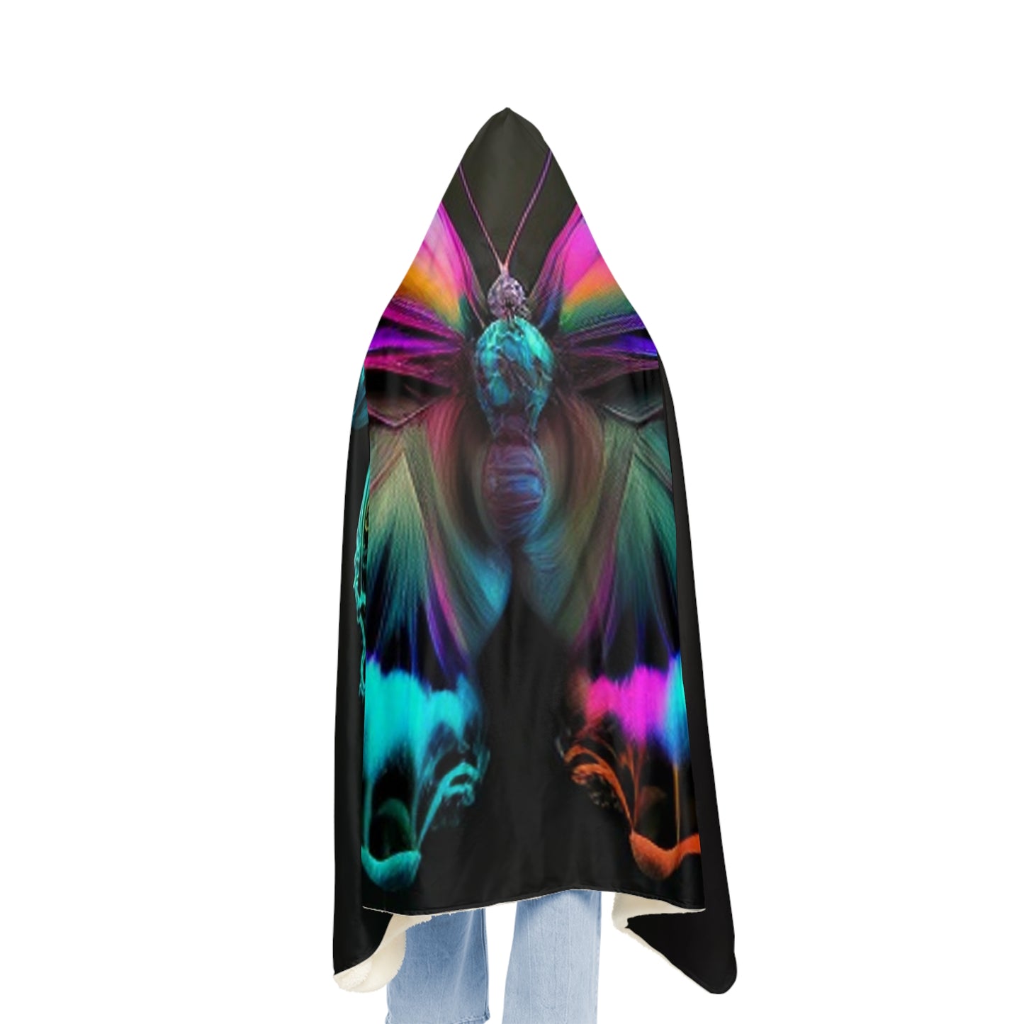 Snuggle Hooded Blanket Neon Butterfly Fusion 4