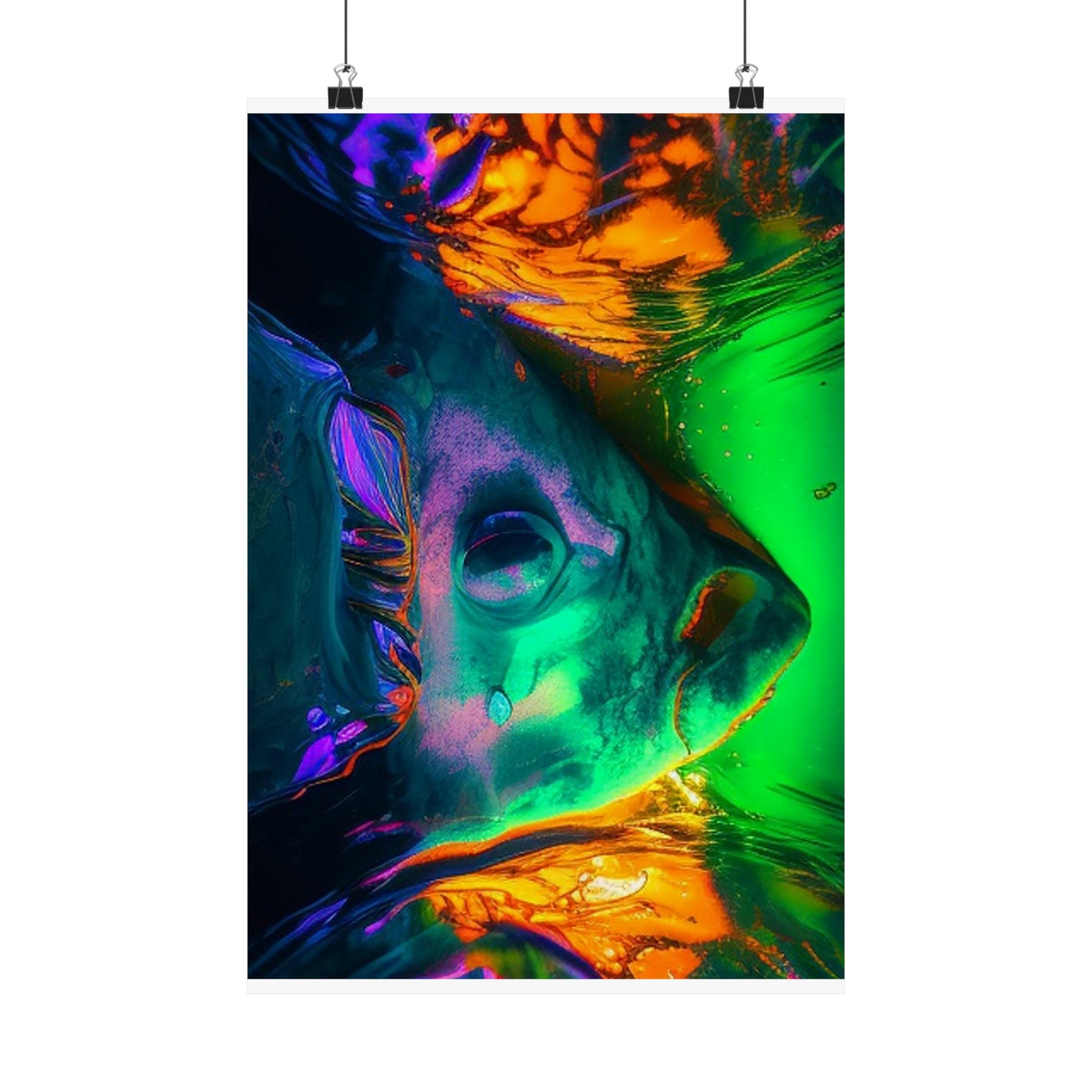 Premium Matte Vertical Posters Florescent Glow 1