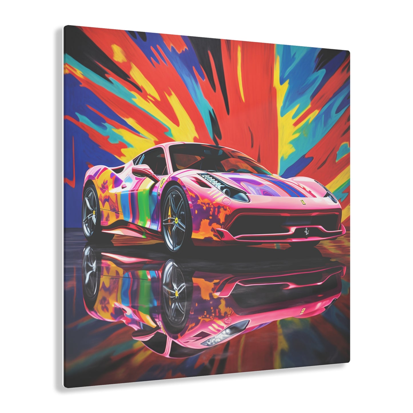 Acrylic Prints Hyper Colorfull Ferrari 3