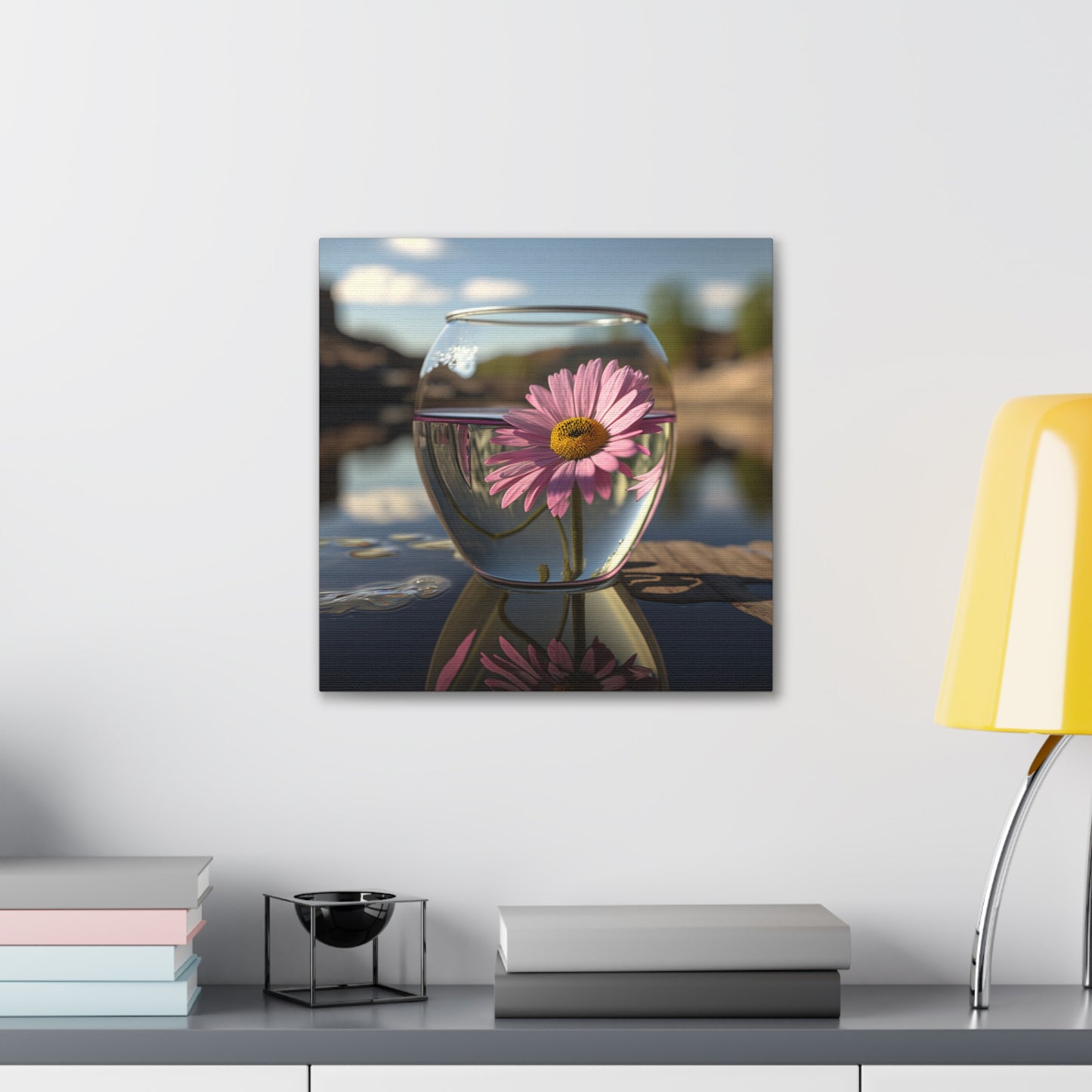 Canvas Gallery Wraps Daisy in a vase 1