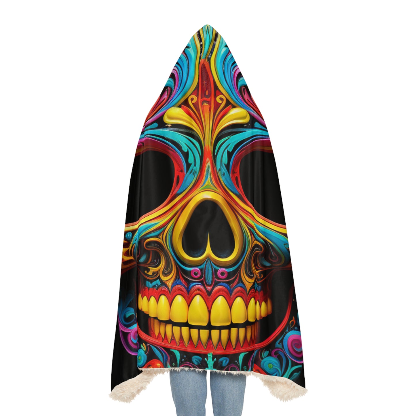 Snuggle Hooded Blanket Macro Skull Color 1