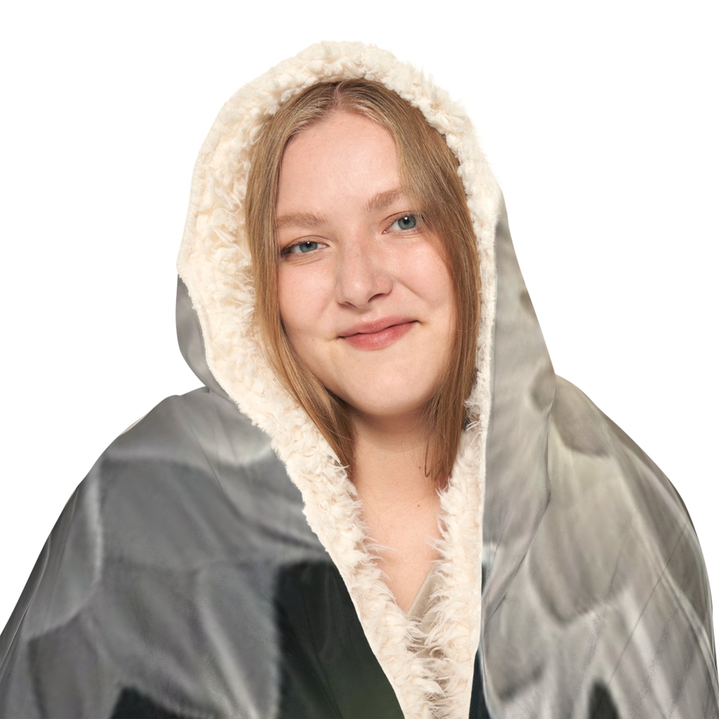 Snuggle Hooded Blanket White Dahlia 2