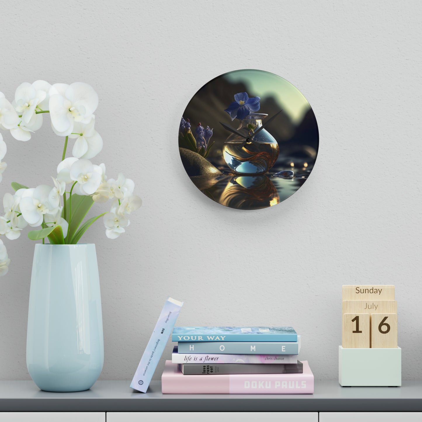 Acrylic Wall Clock The Bluebell 1