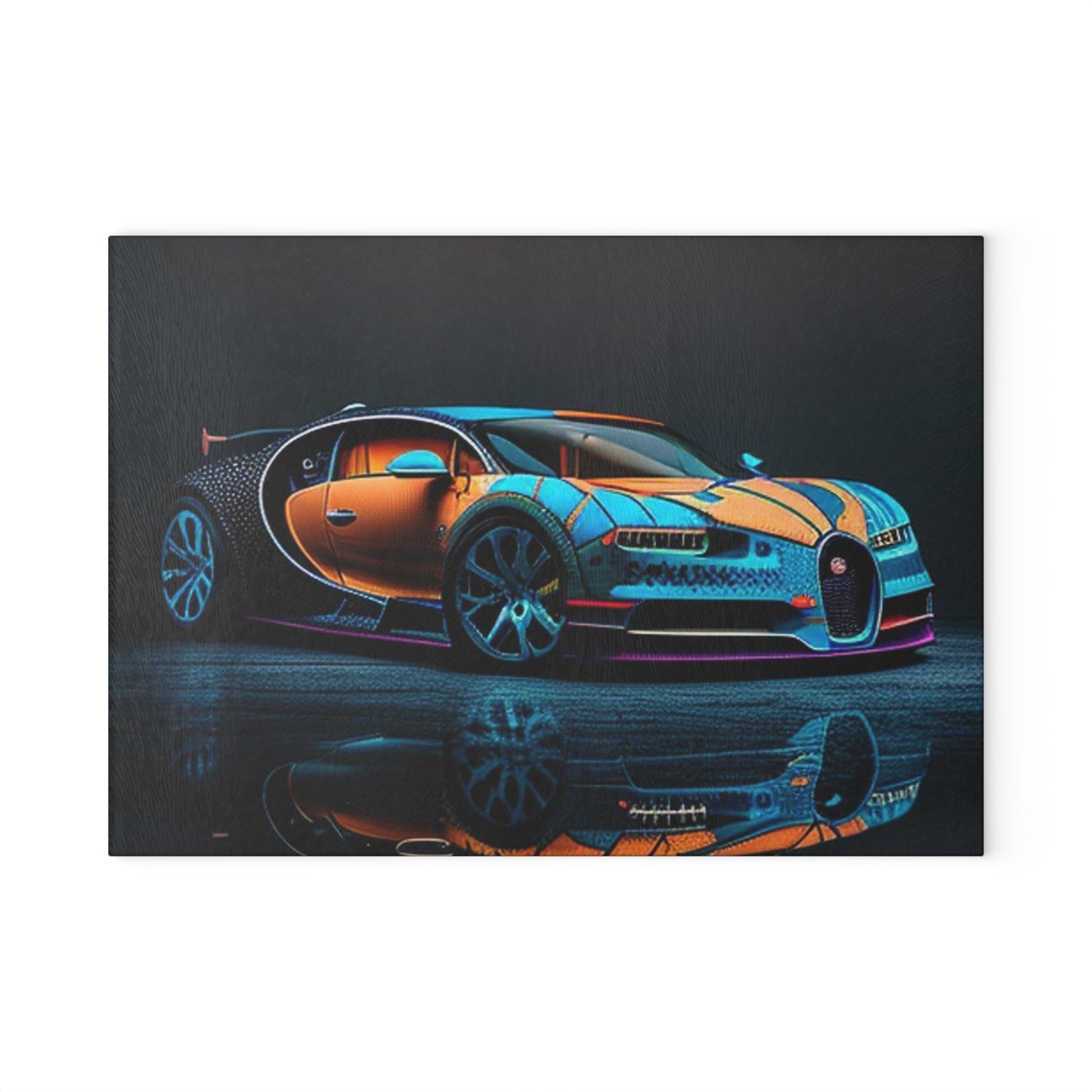 Glass Cutting Board Bugatti Blue 1