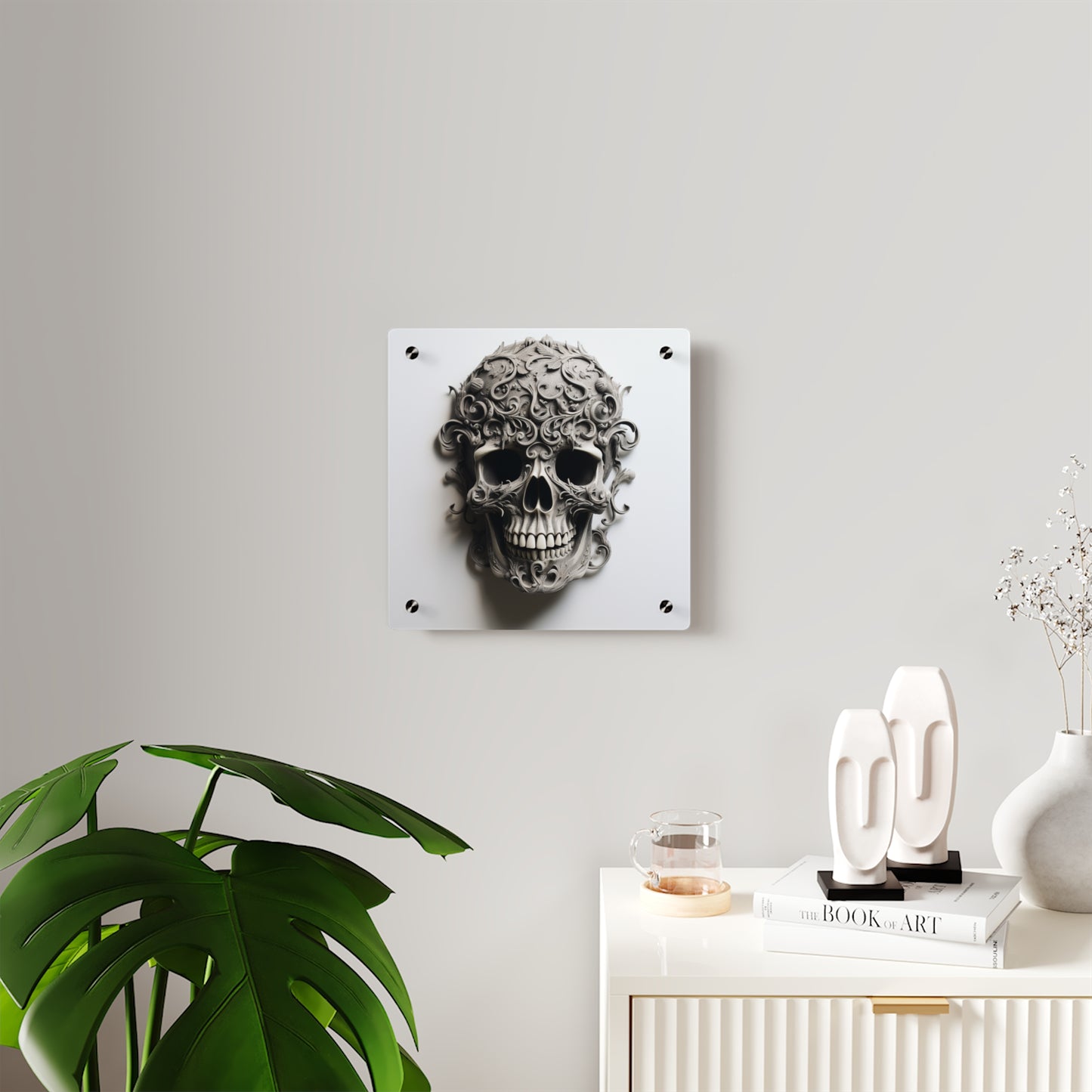 Acrylic Wall Art Panels Skull Treble Clef 2