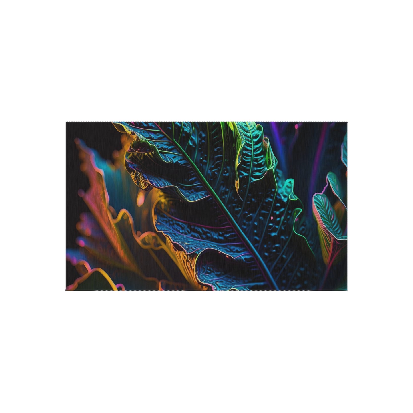 Outdoor Rug  Florescent Skull Death 4