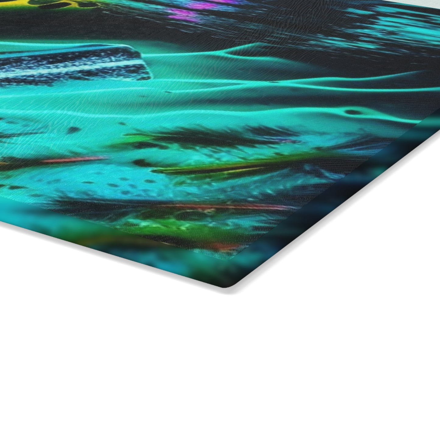 Glass Cutting Board Florescent Glow 2