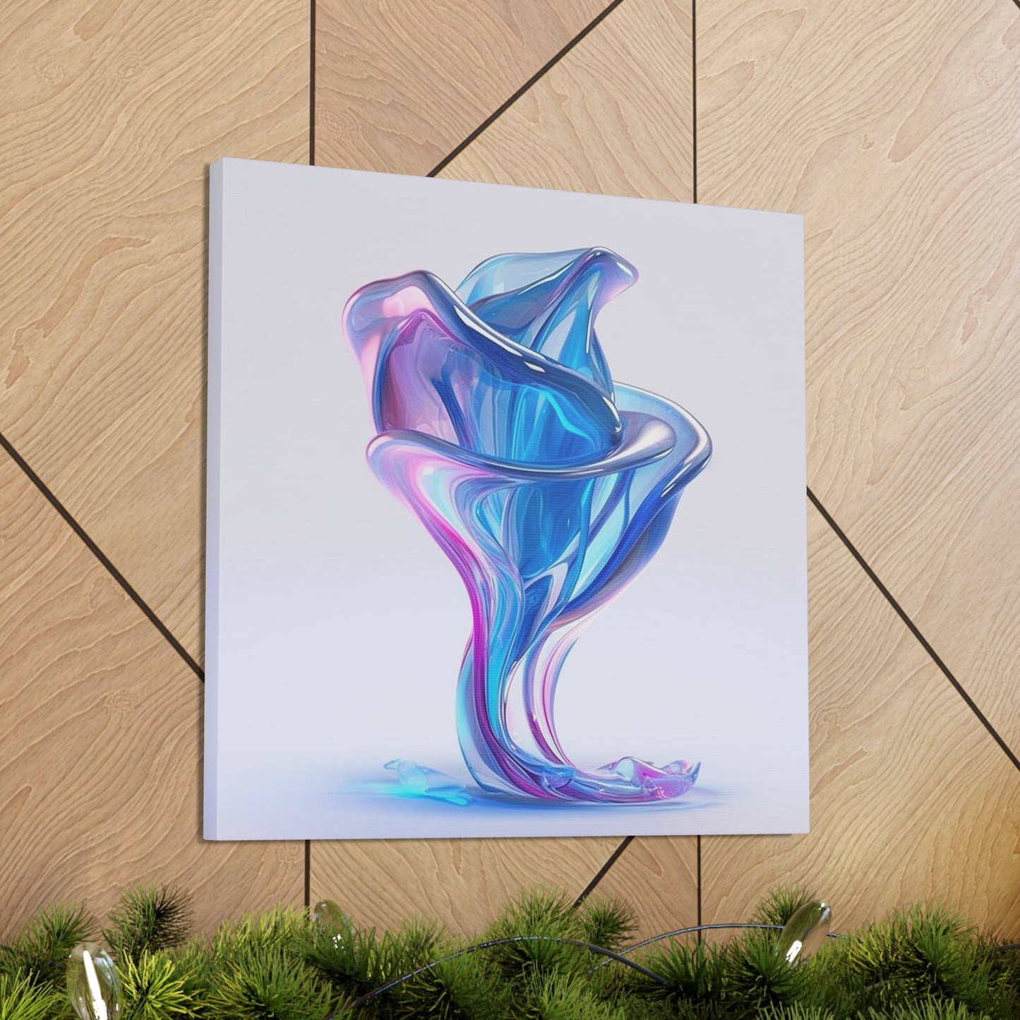 Canvas Gallery Wraps Pink & Blue Tulip Rose 2