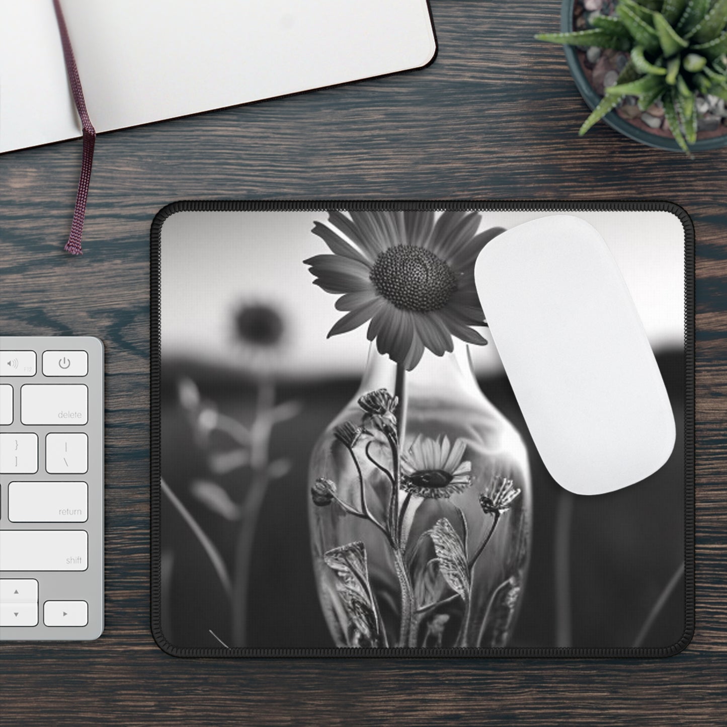 Gaming Mouse Pad  Yellw Sunflower in a vase 2